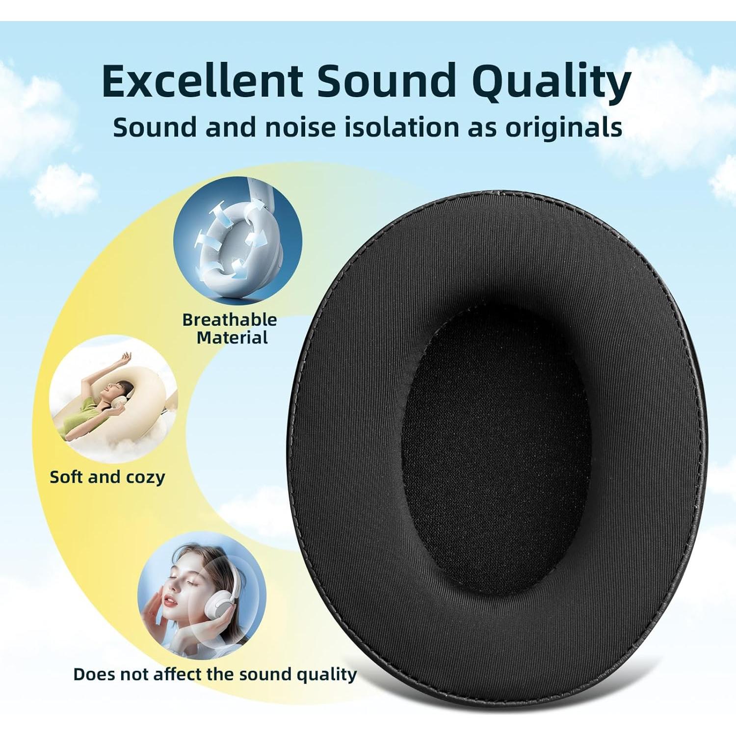 Almohadillas de Gel para Auriculares Audio Technica ATH M50X