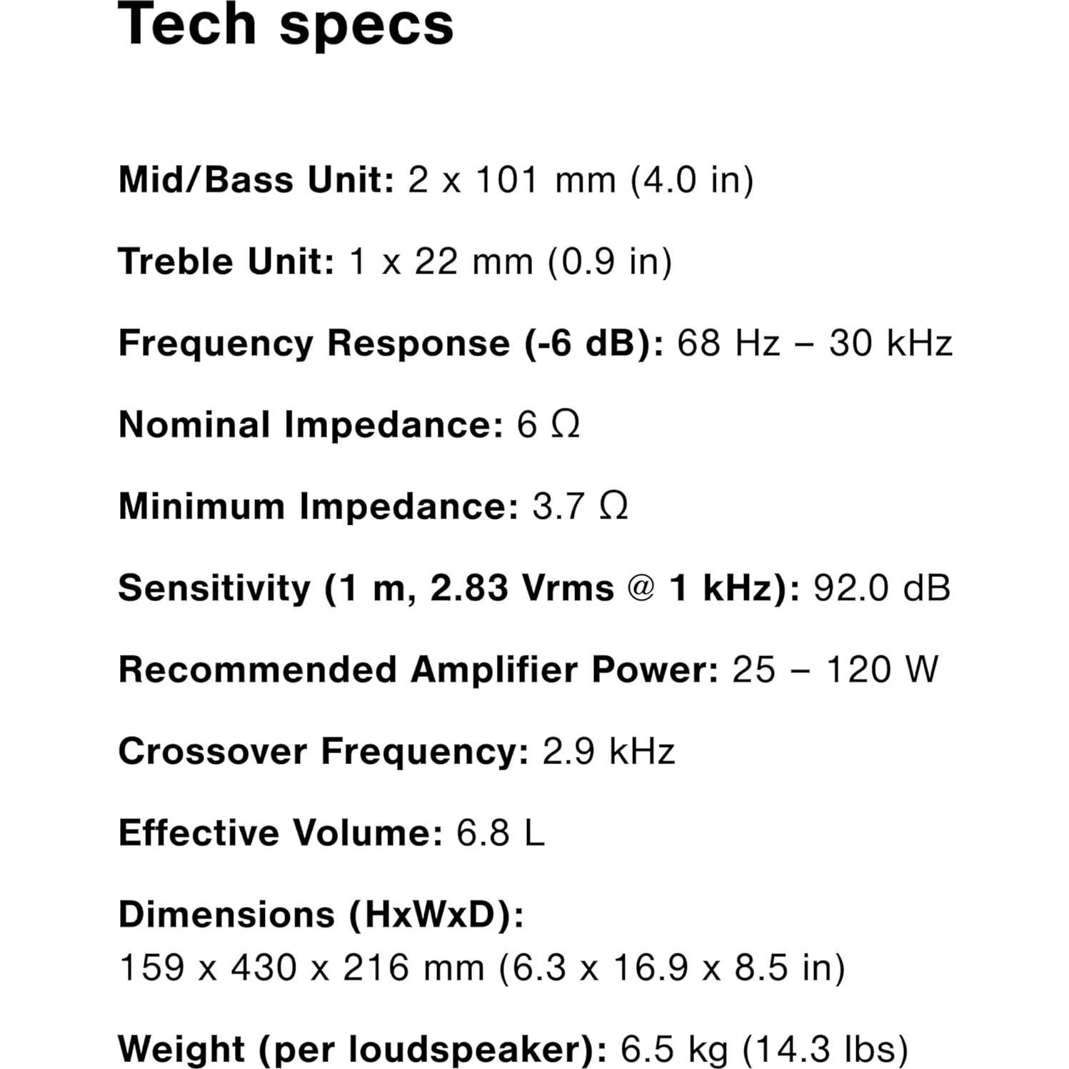 Altavoz Central Q Acoustics 3090c Negro Satinado 2 Vías