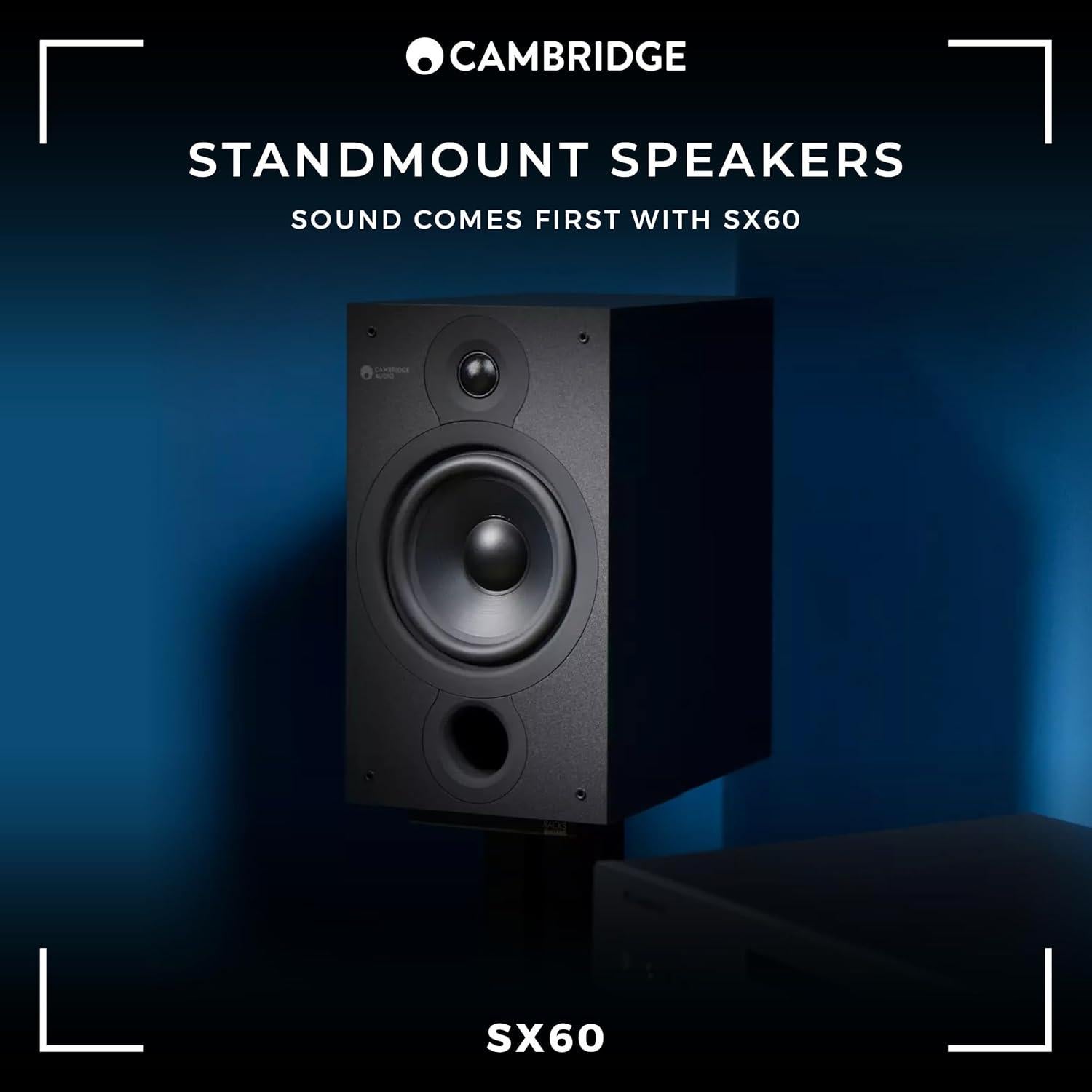 Altavoces de Estantería Cambridge Audio SX-60 - 100W - Negro Mate