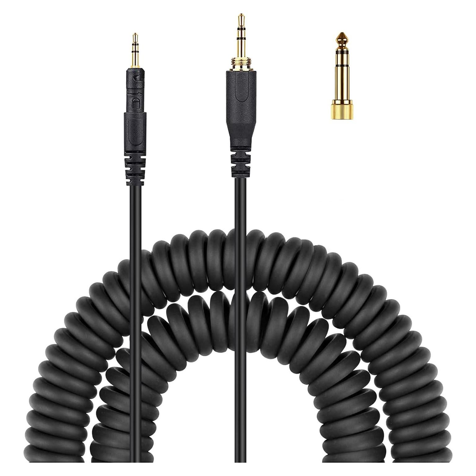 Cable AUX en espiral Fezzlo 1.3m a 4.5m para Audio-Technica