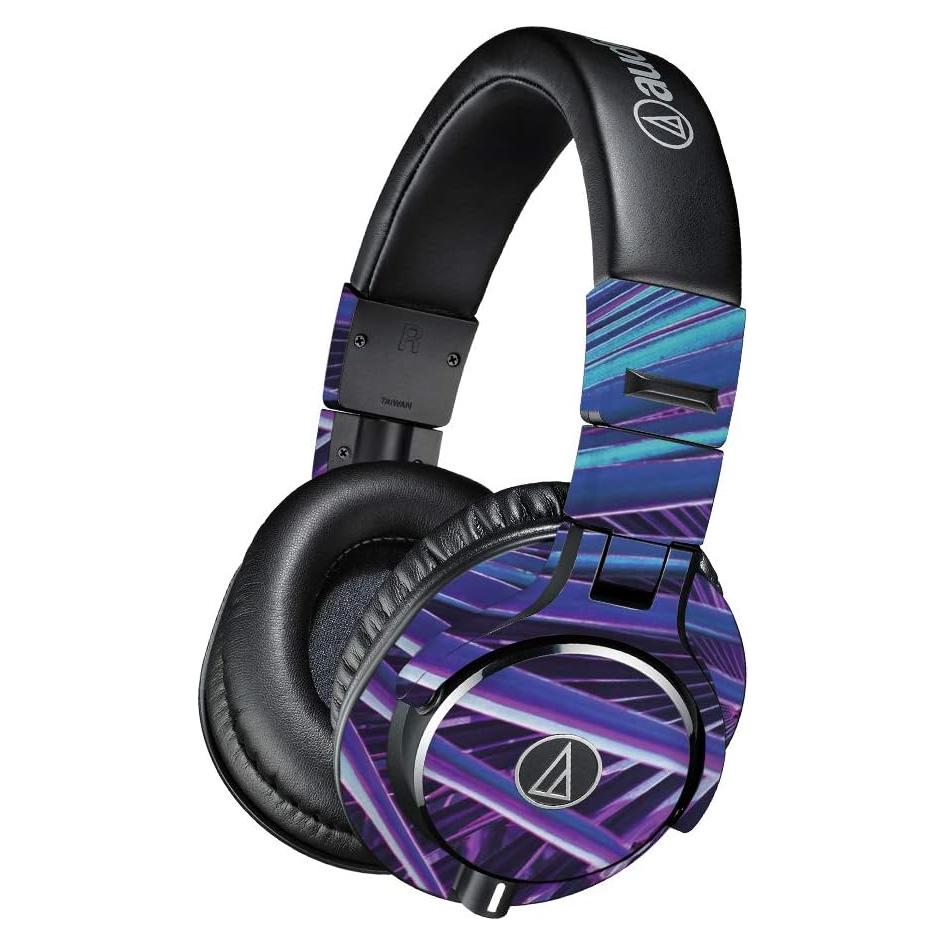 Piel de Vinilo para Auriculares Audio-Technica ATH-M40x - Palmas Neón
