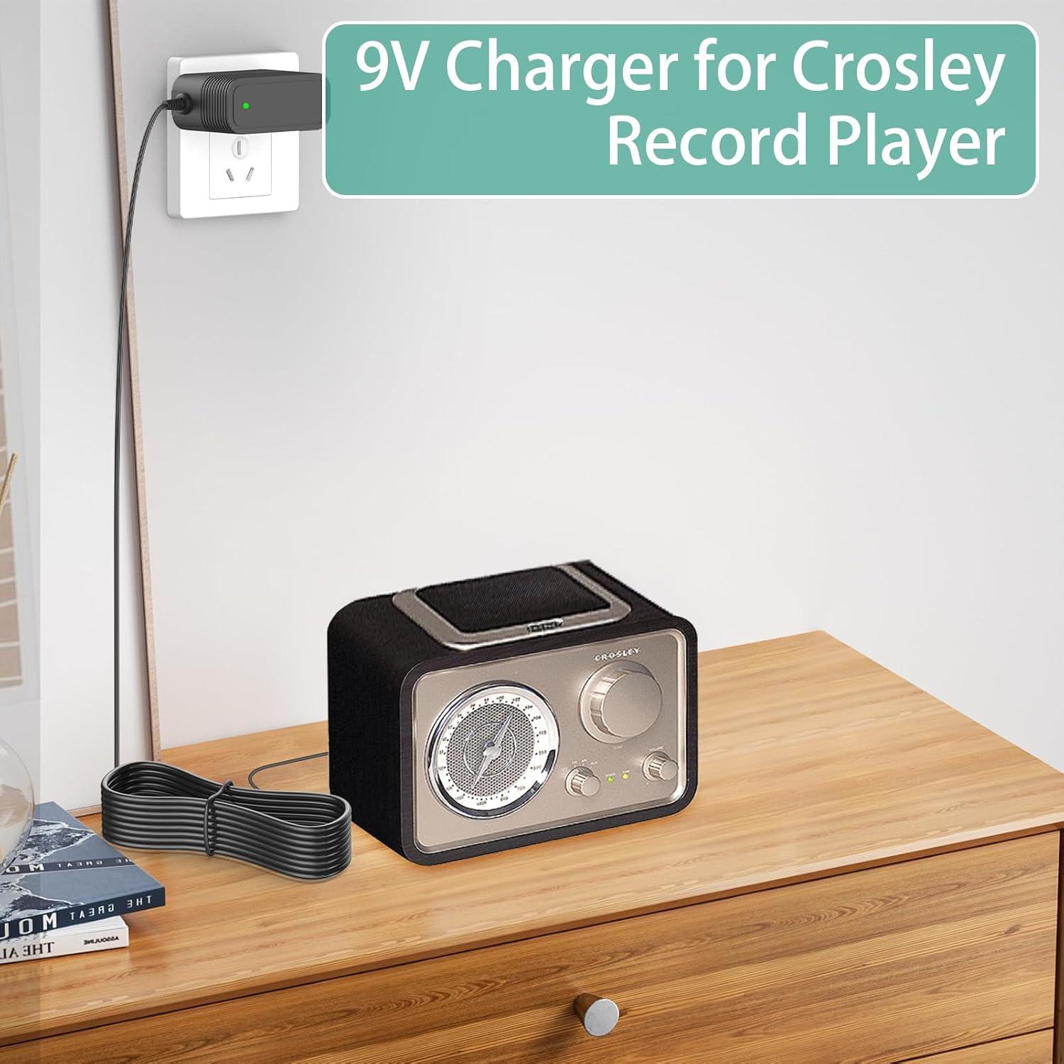 Cable de Alimentación 9V 2A para Tocadiscos Crosley Cruiser