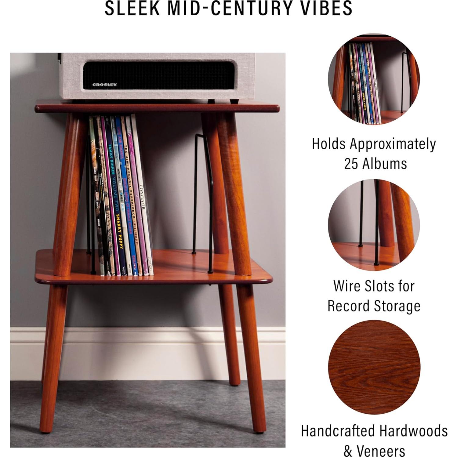 Soporte para Tocadiscos Crosley Manchester con Almacenamiento