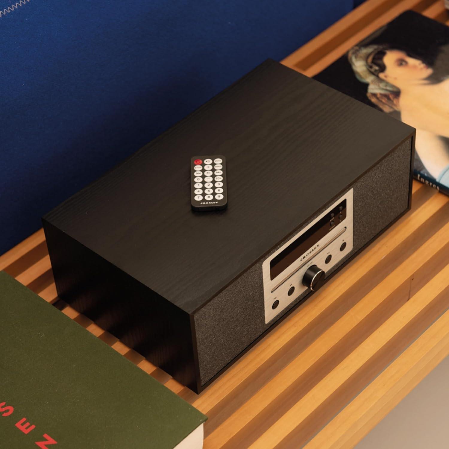 Reproductor de CD Crosley CR3504A-BK con Bluetooth y Radio FM