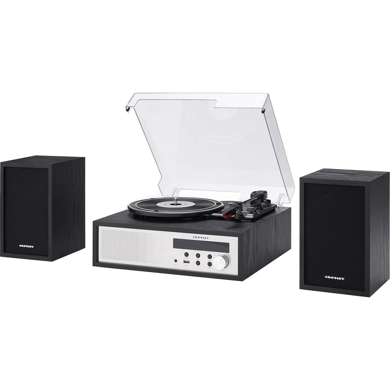 Tocadiscos Bluetooth Crosley CR7022A-BK 3 Velocidades FM Negro