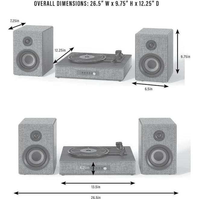Tocadiscos Crosley CR7019A-WA Bluetooth 3 Velocidades Radio FM