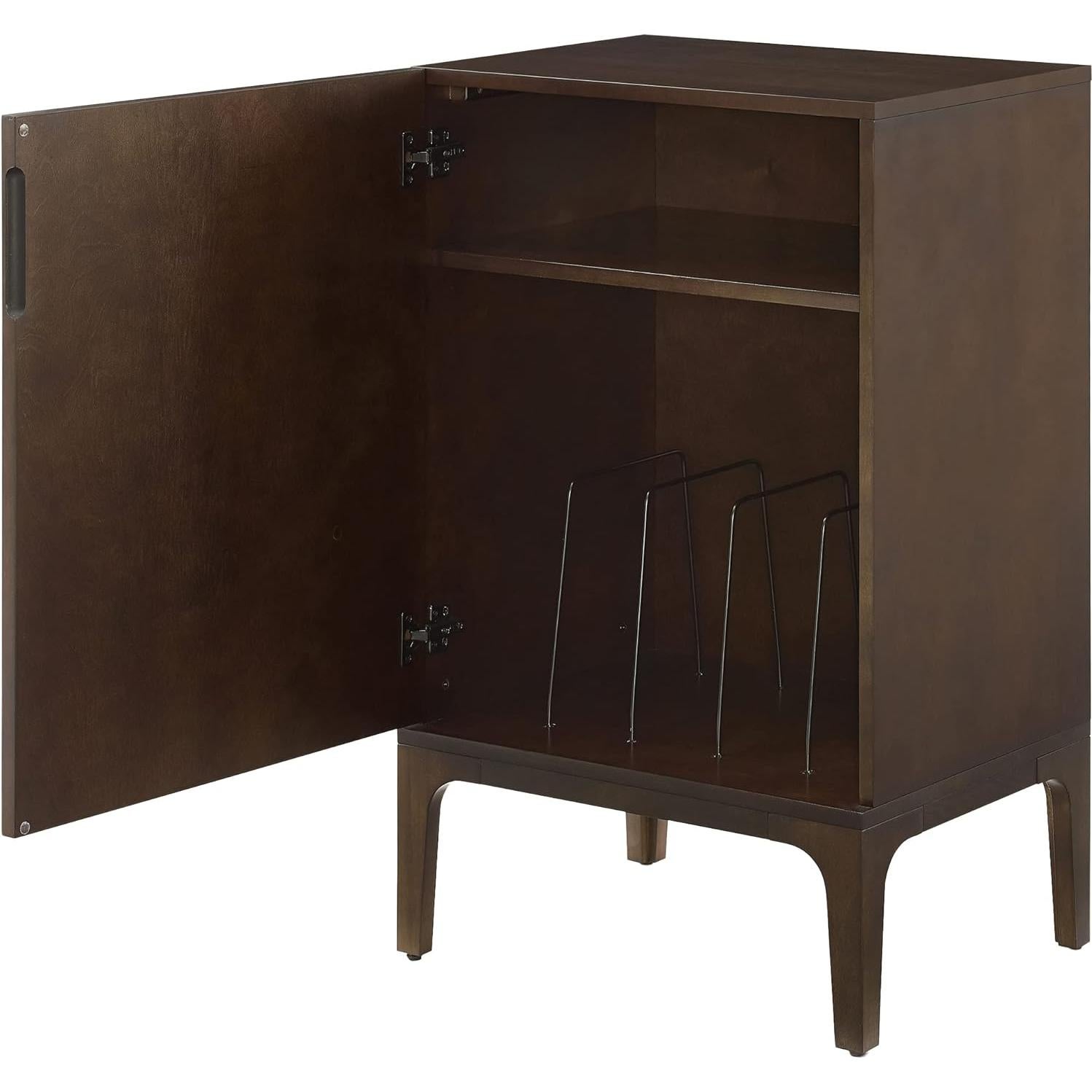 Soporte para Tocadiscos Crosley Asher con Almacenamiento para 75 Discos