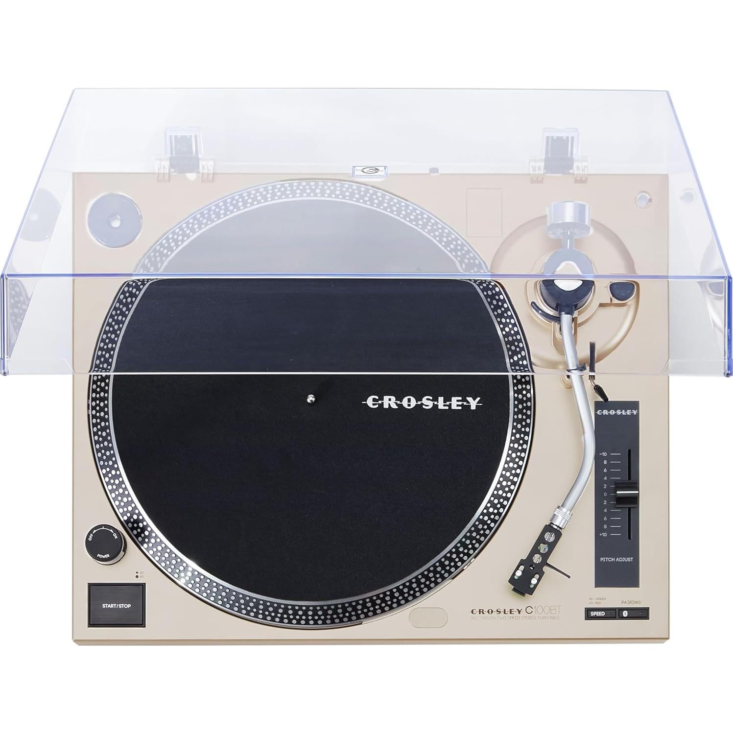 Tocadiscos Bluetooth Crosley C100BT-CP con Contrapeso Ajustable