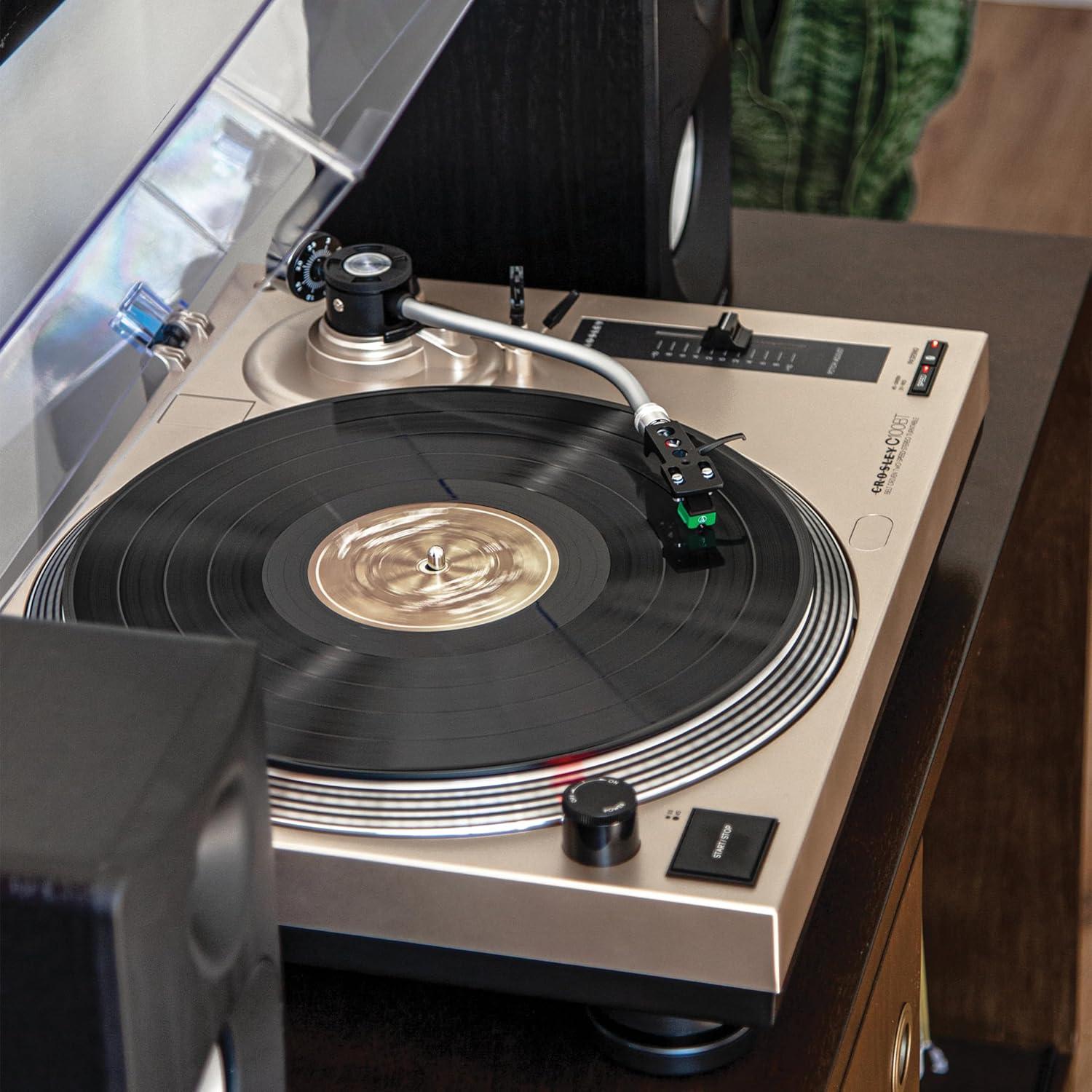 Tocadiscos Bluetooth Crosley C100BT-CP con Contrapeso Ajustable