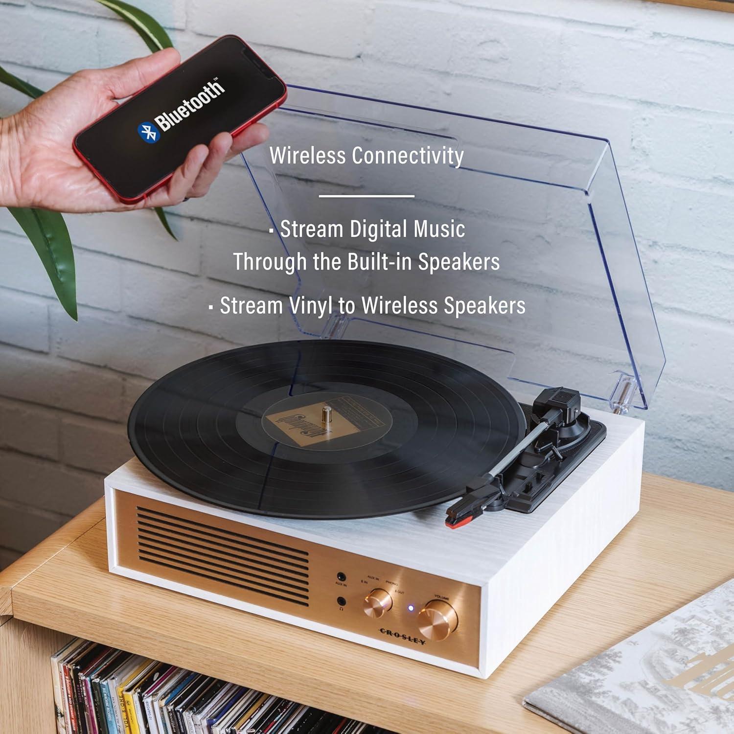 Tocadiscos Bluetooth Crosley CR6045A-CR 3 Velocidades Crema