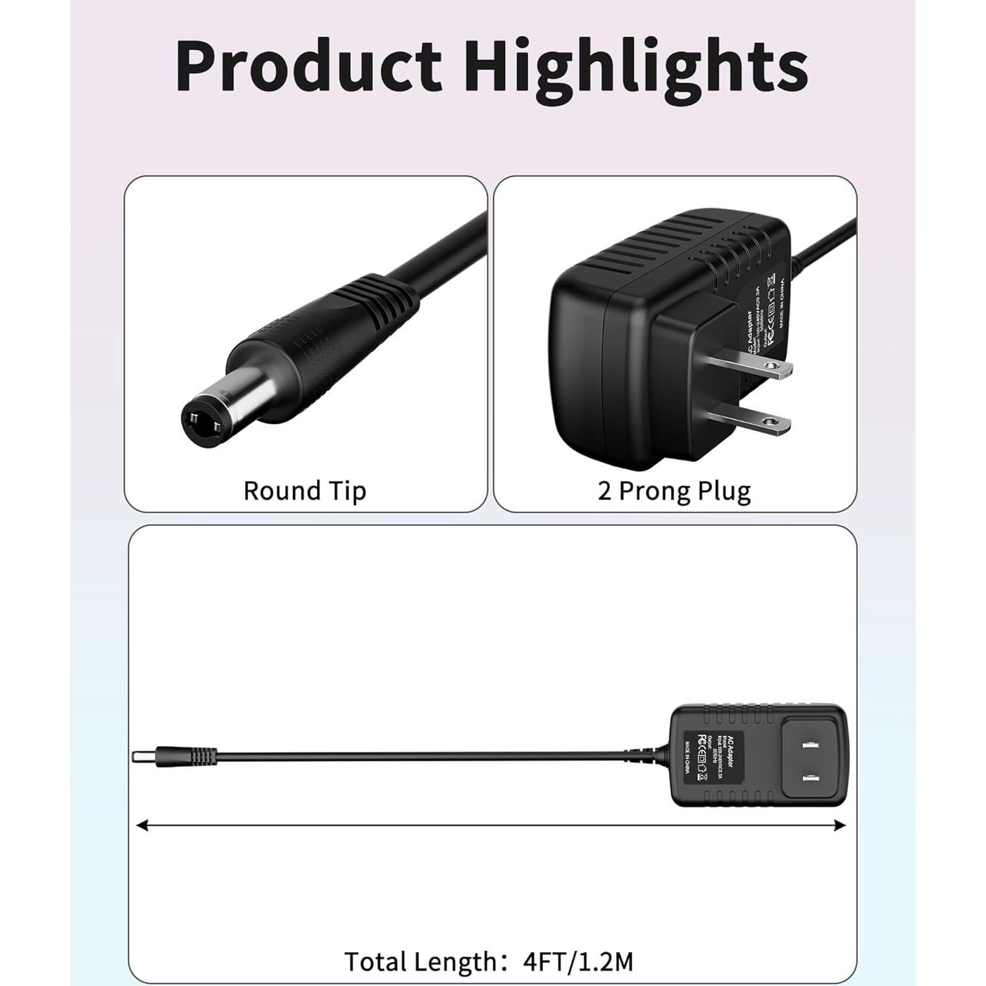 Adaptador de CA 5V IMGPower para Tocadiscos Crosley Vintage