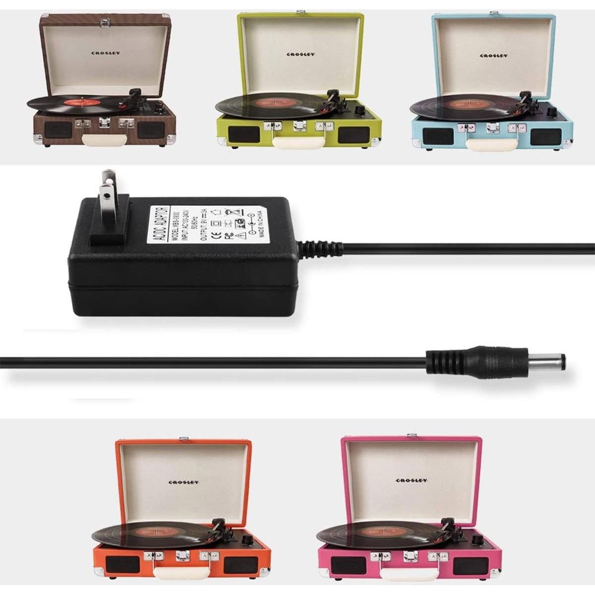 Adaptador de CA 9V AlloverPower para Tocadiscos Crosley