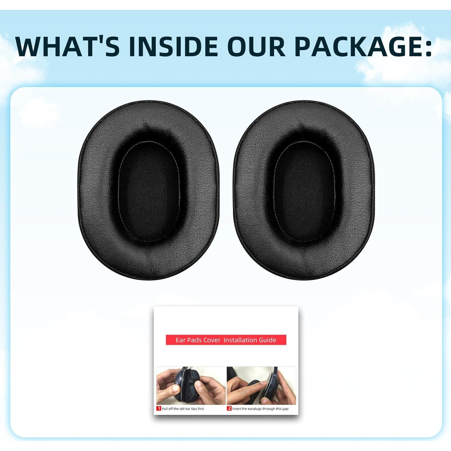 Almohadillas de Reemplazo MusiDianTang para Auriculares Audio Technica M50X M40X M30X MSR7 - Cuero Suave y Espuma de Memoria