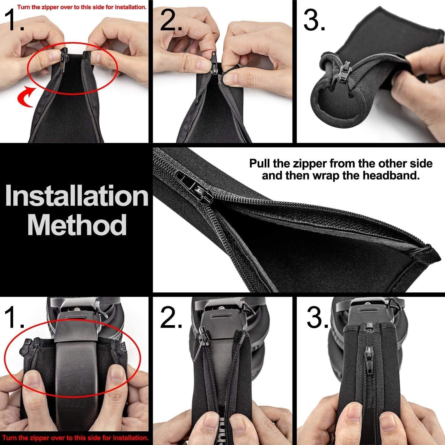 Cubierta de Diadema Reemplazo Audio Technica M30 M40 M50 Negro