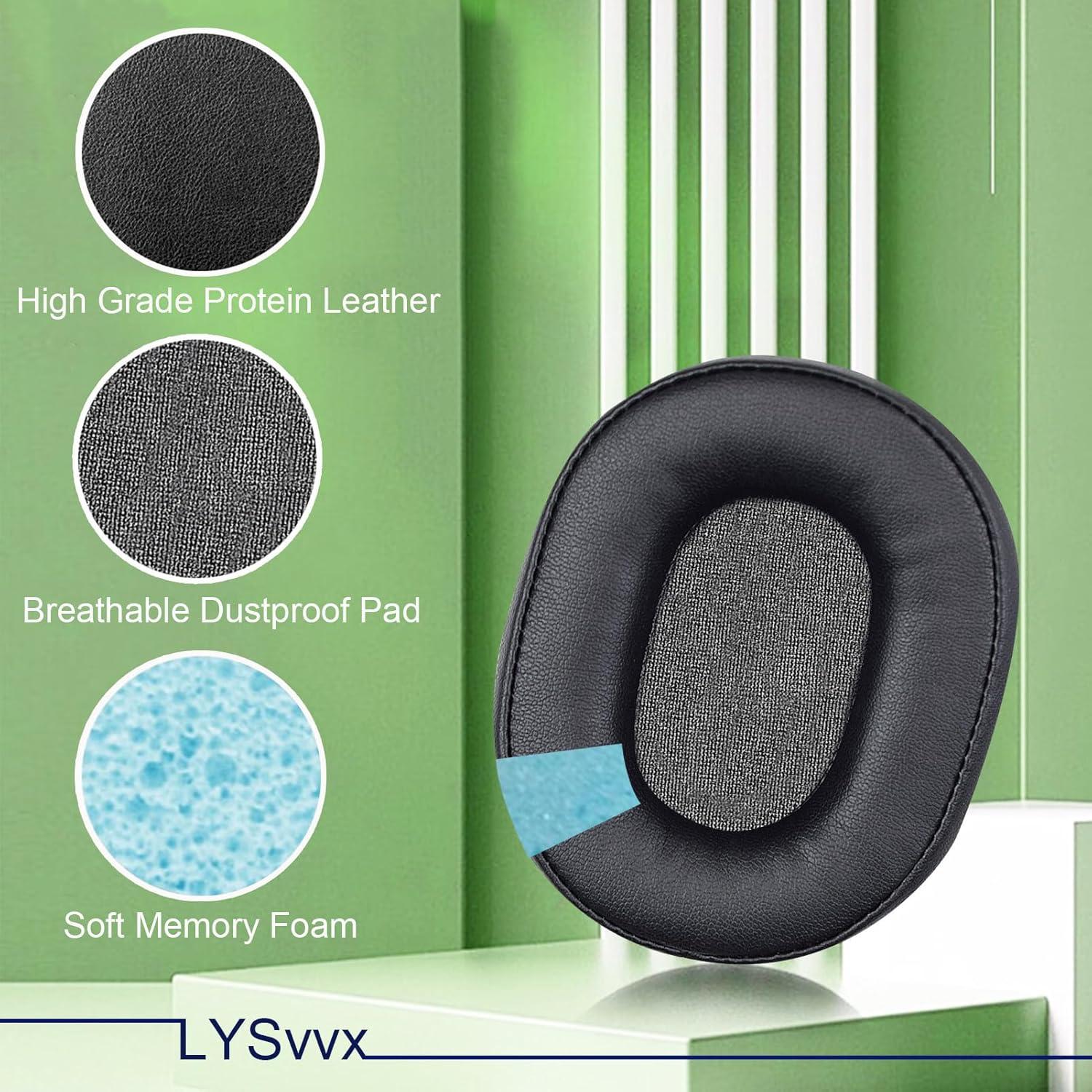 Almohadillas de Reemplazo LYSvvx para Auriculares Audio Technica ATH-M50X