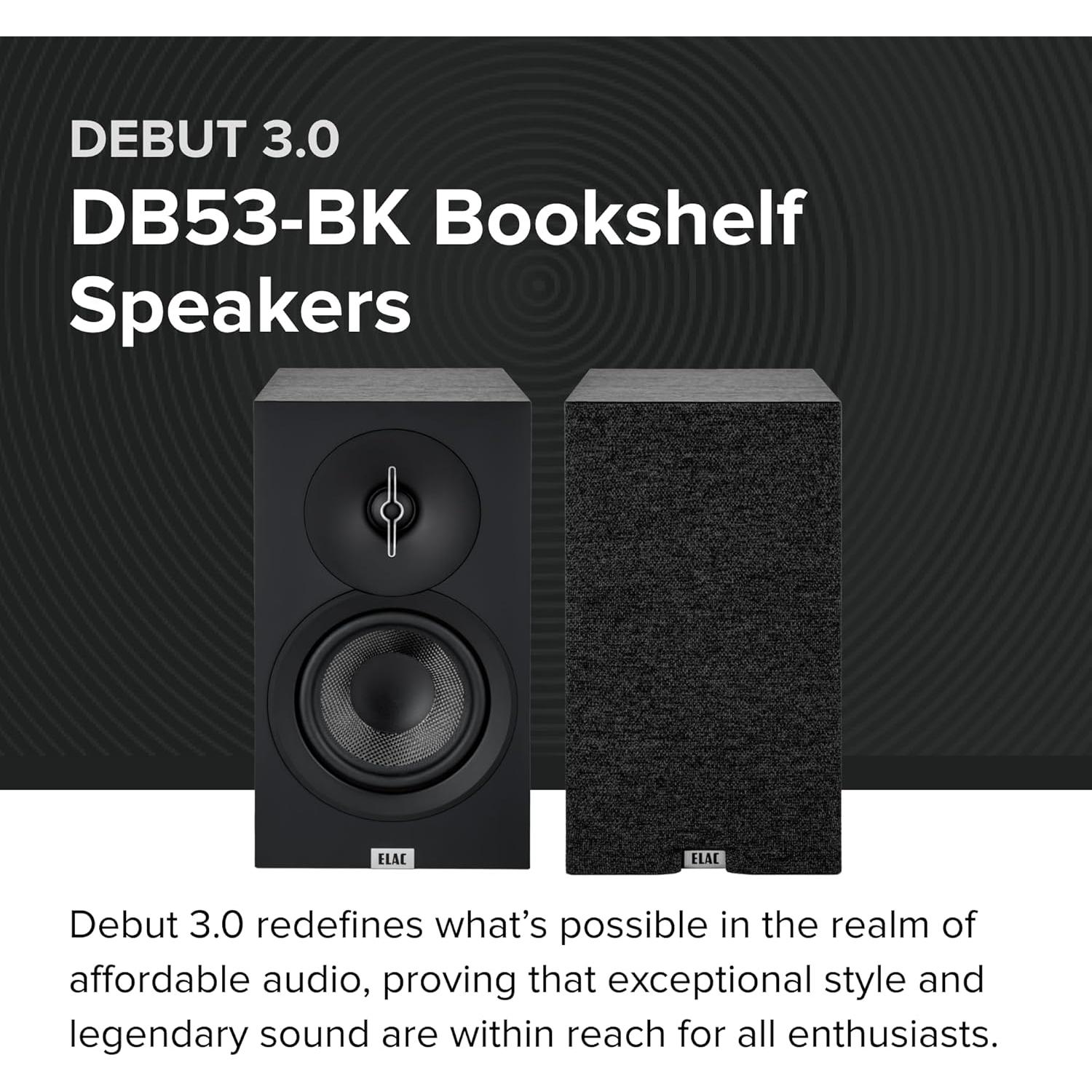 Altavoces de Estantería ELAC Debut 3.0 DB53-BK 5.25"