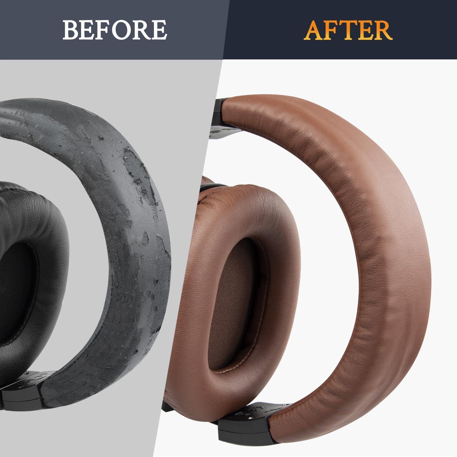 Funda de diadema SOULWIT para auriculares Audio Technica ATH M40/M40X - Café