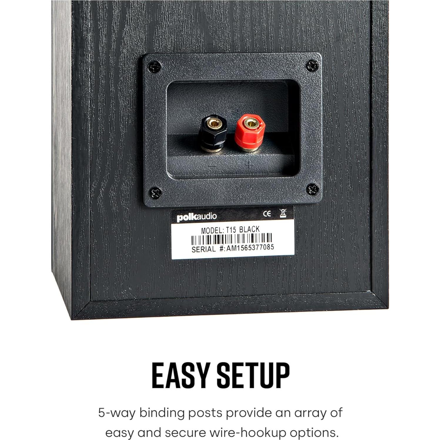 Altavoces de Estantería Polk Audio T15 - Sonido Envolvente, 3.74 kg, Par