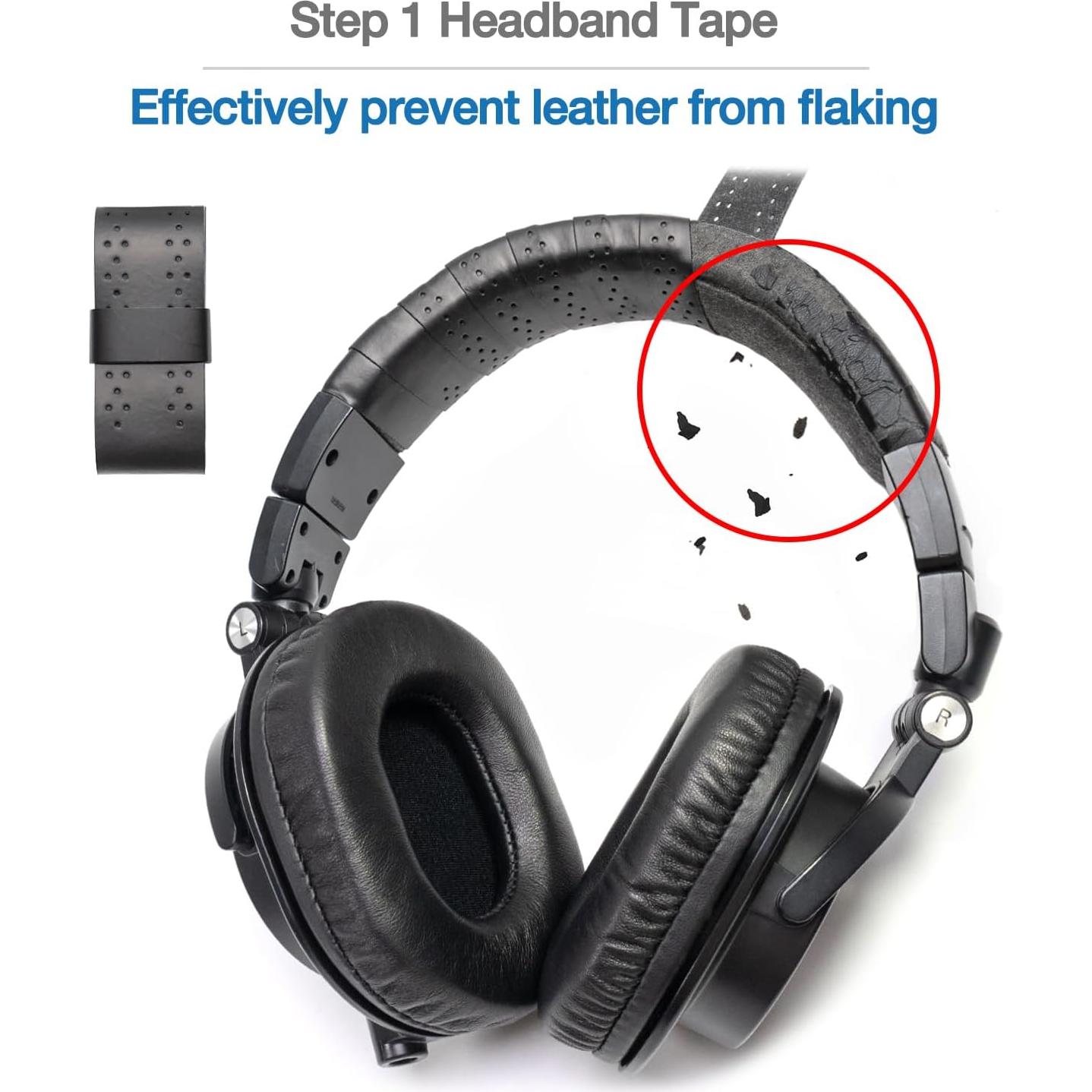 Kit Almohadillas de Oído Cuero Cordero + Funda Cabeza Audio Technica