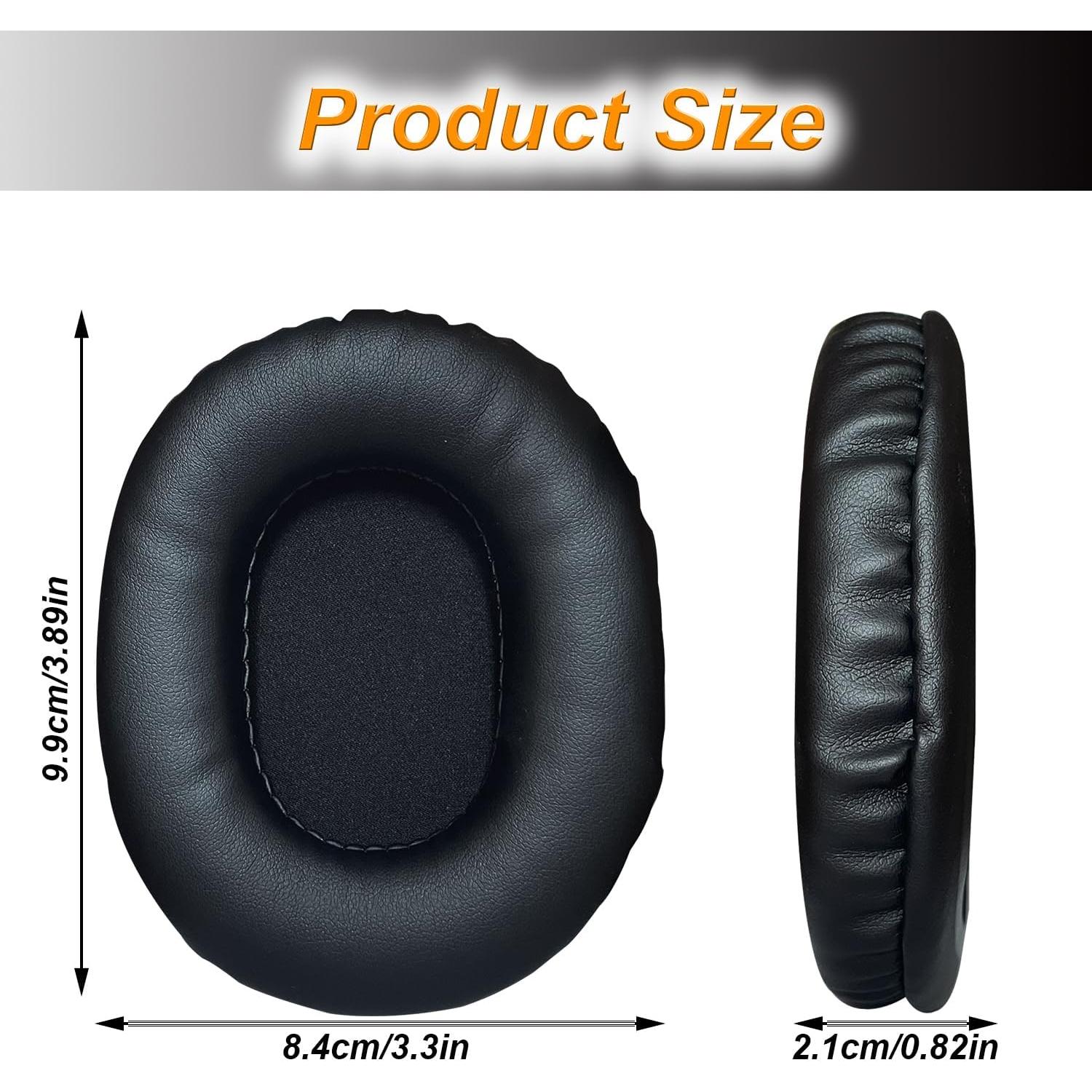 Almohadillas de Reemplazo UOWGA para Auriculares Audio Technica ATH M50X - Negro