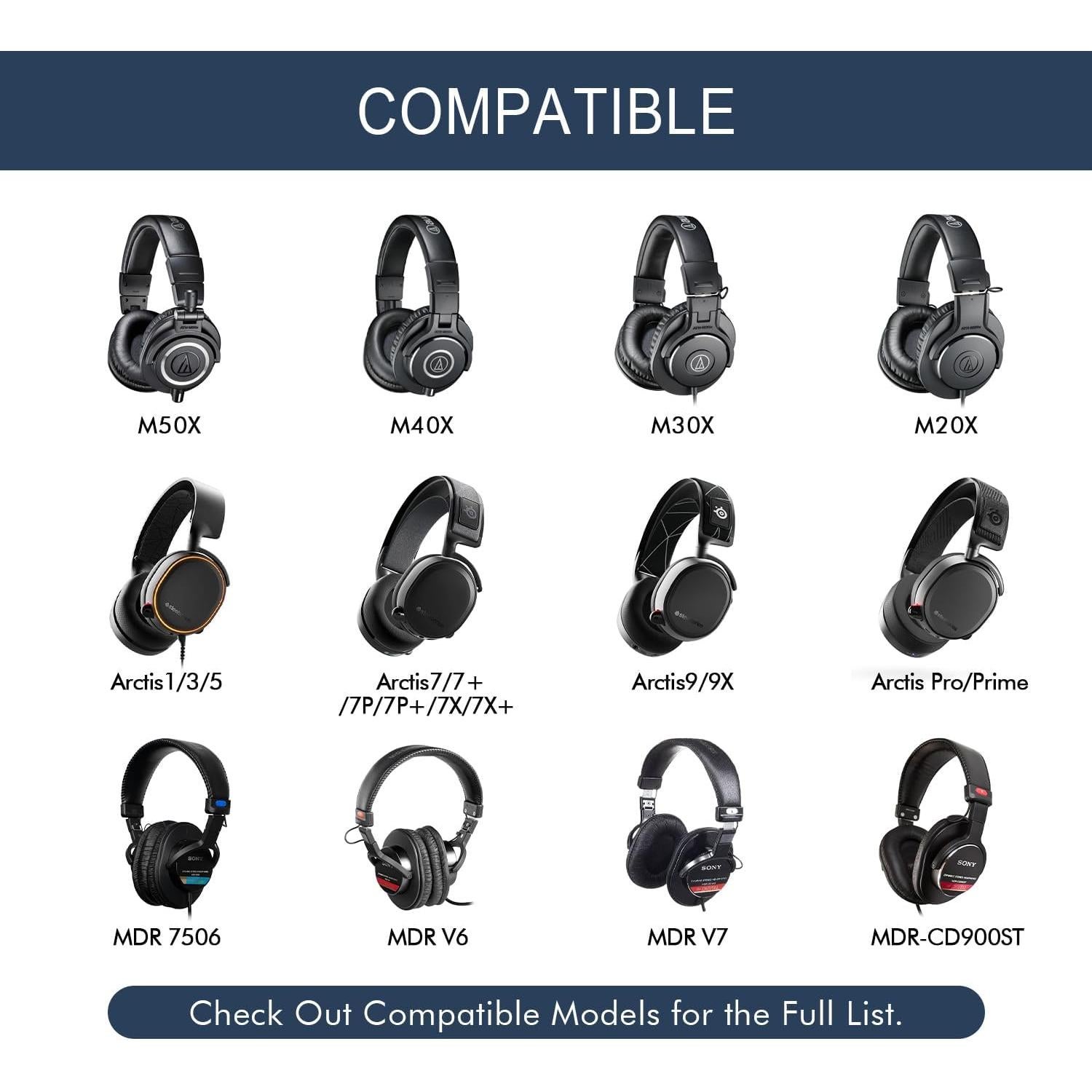 Almohadillas de Reemplazo GEVO para Audio Technica M50X/M40X - Púrpura