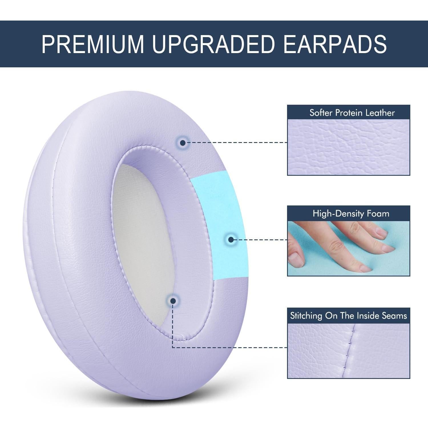 Almohadillas de Reemplazo GEVO para Audio Technica M50X/M40X - Púrpura
