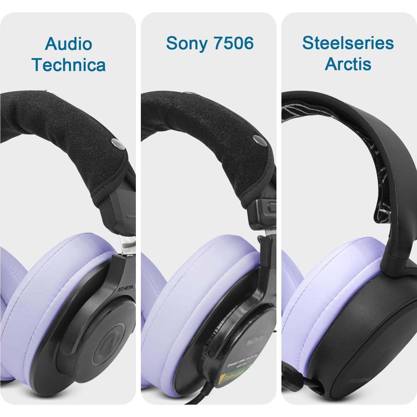 Almohadillas de Reemplazo GEVO para Audio Technica M50X/M40X - Púrpura