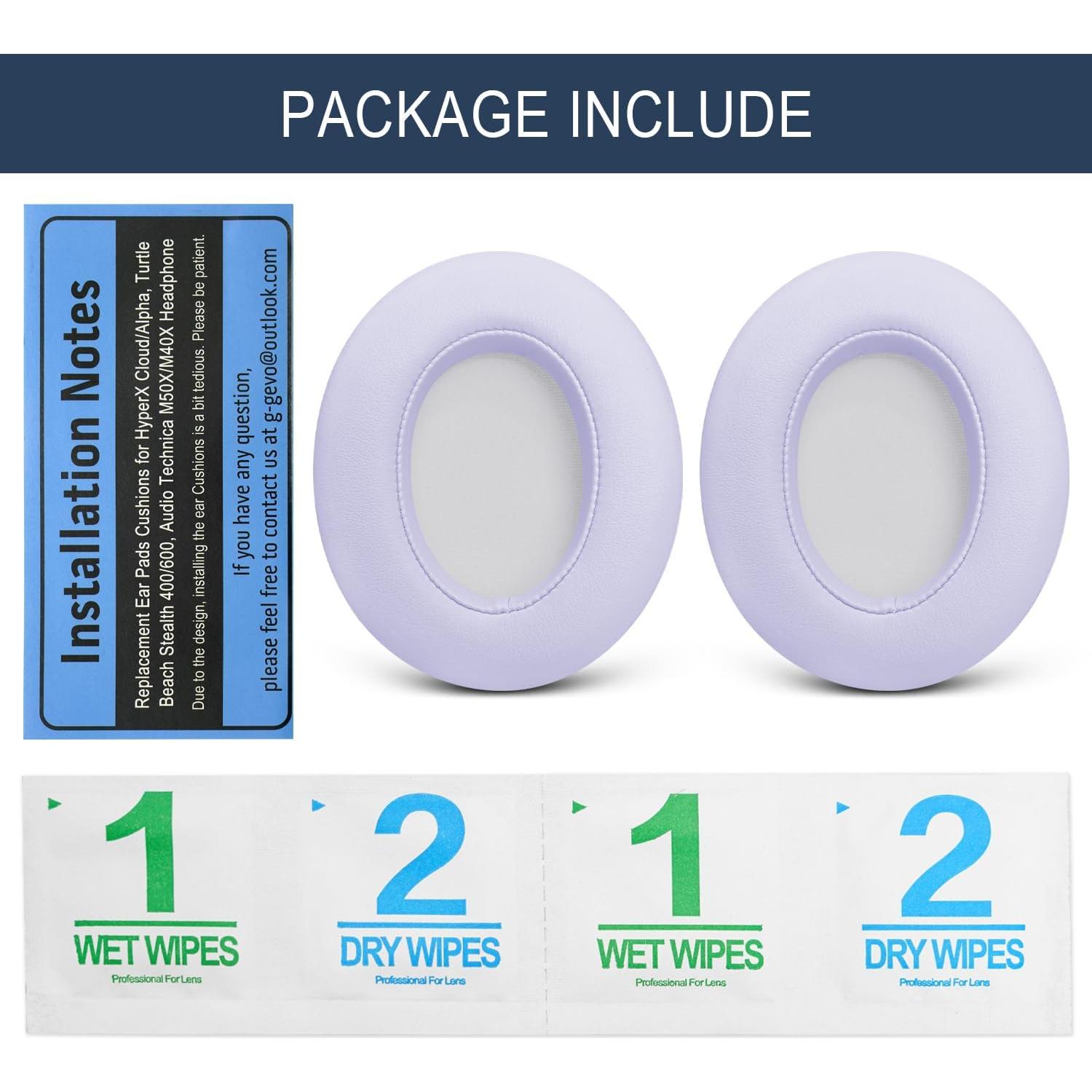 Almohadillas de Reemplazo GEVO para Audio Technica M50X/M40X - Púrpura