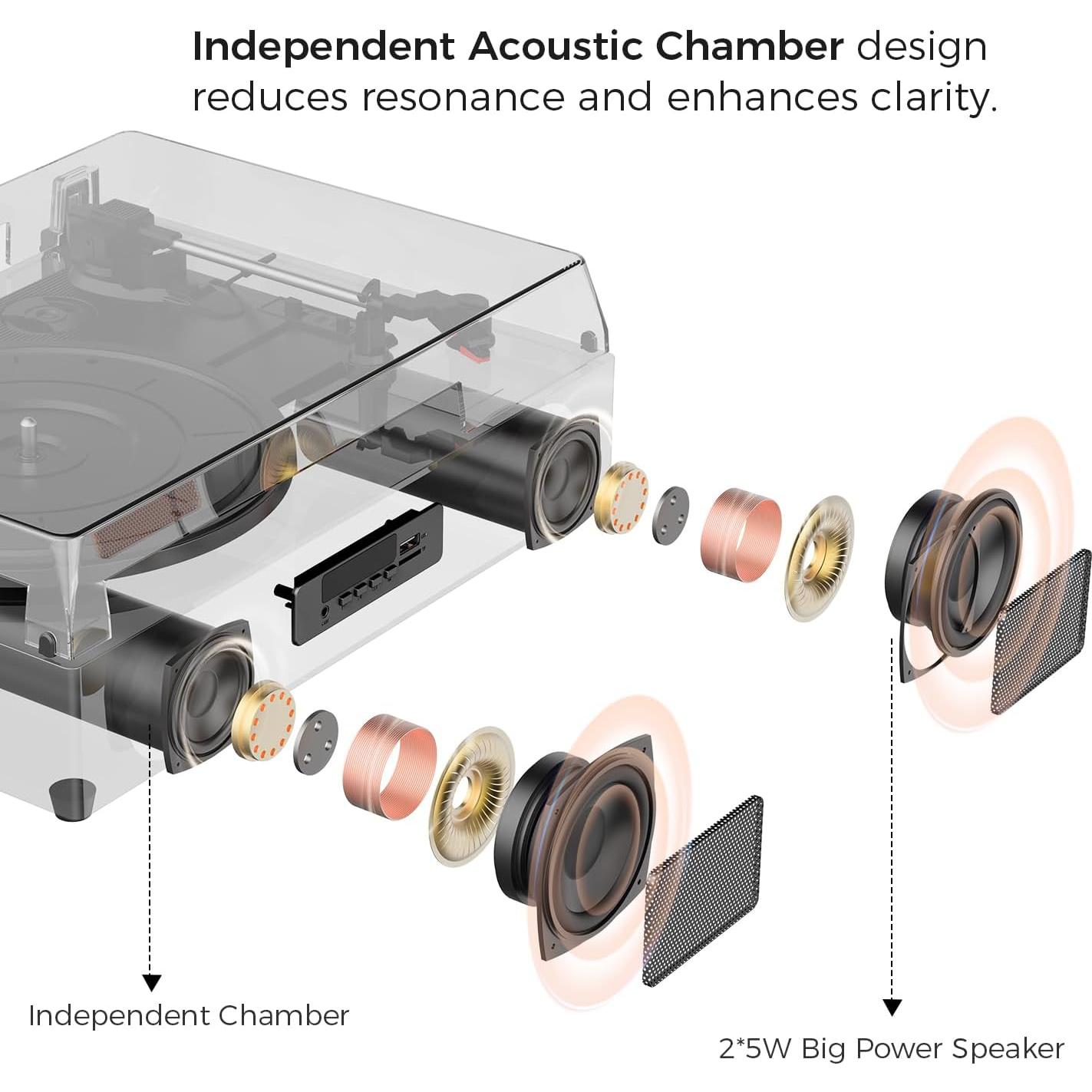 Reproductor de Vinilo Bluetooth DANFI AUDIO TE-2017 Rosa 3 Velocidades
