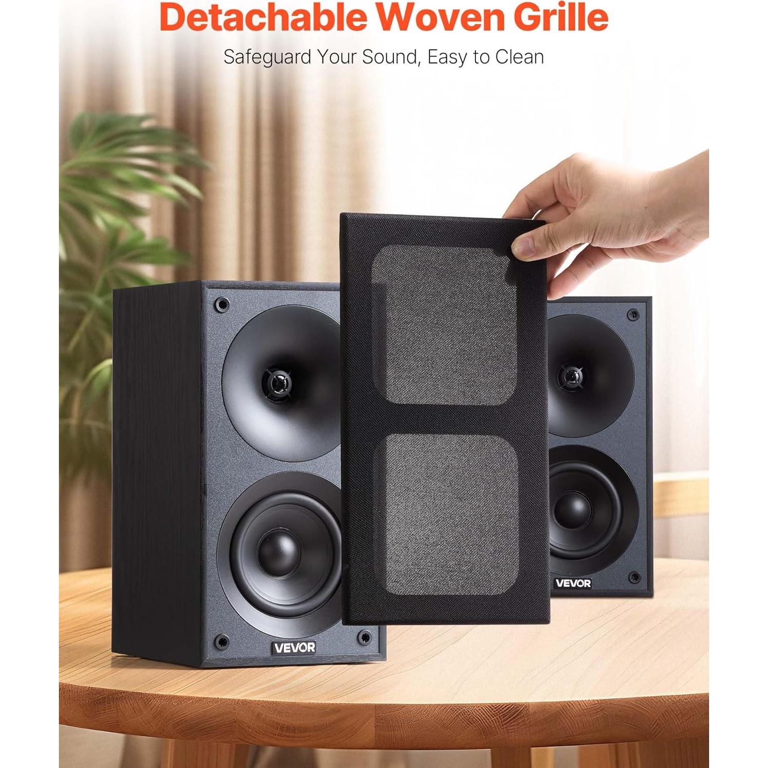 Altavoces Estéreo Pasivos VEVOR 300W 4" Woofer MDF (1 Par)