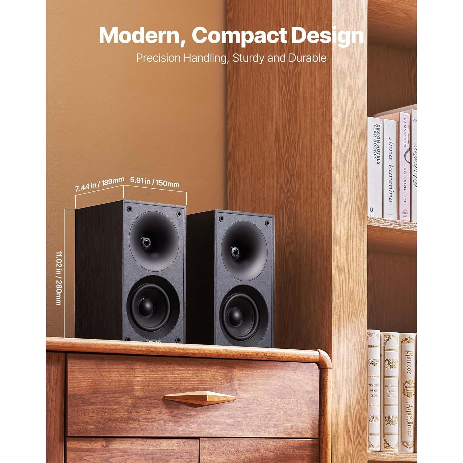 Altavoces Estéreo Pasivos VEVOR 300W 4" Woofer MDF (1 Par)