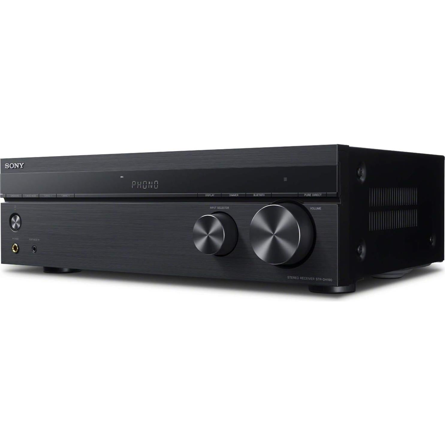 Receptor Estéreo Sony STRDH190 2 Canales Bluetooth + Cable 15.24m