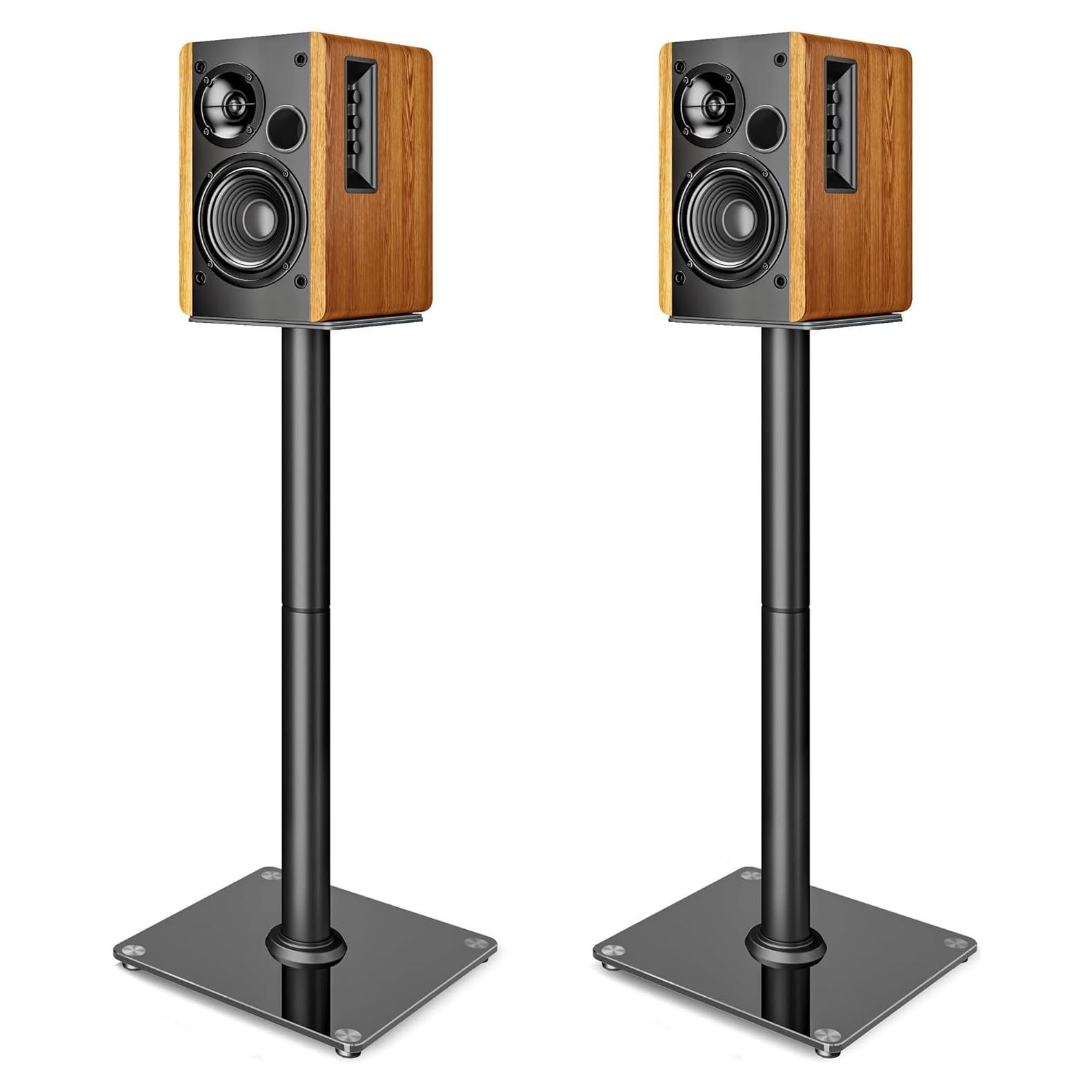 Soportes de Altavoces PEGZONE HWS1007BK, 76.4 CM, 24.95 KG, Negro