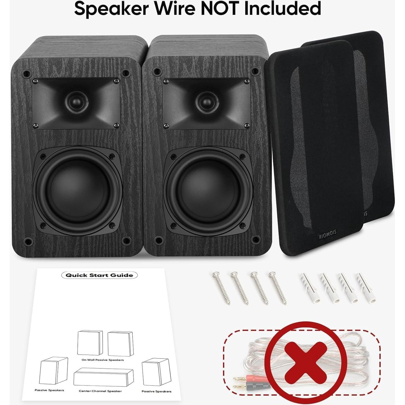 Altavoces Pasivos Saiyin DS6700M, Woofer 8.89 cm, Graves 60Hz