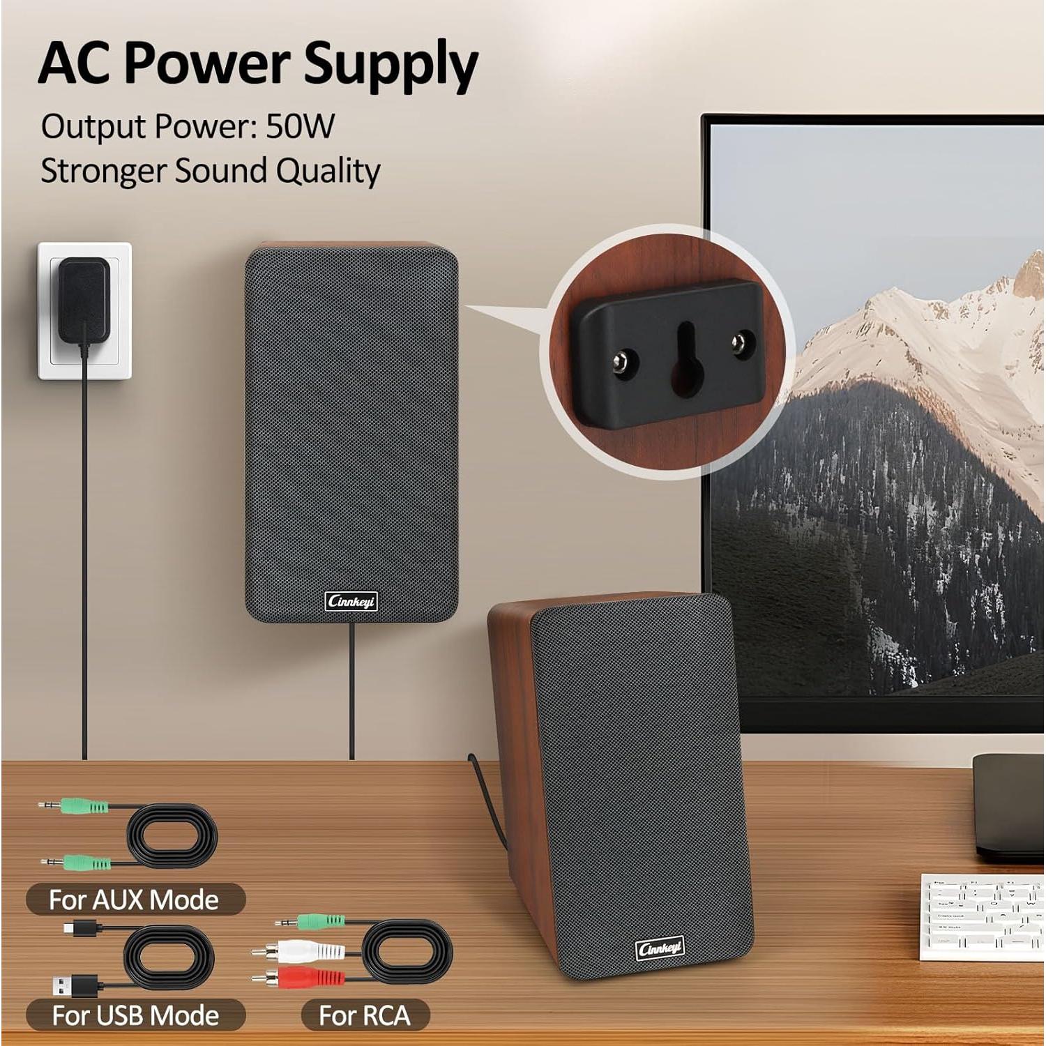 Altavoces de Estantería Cinnkeyi C5205 50W Bluetooth 2.0