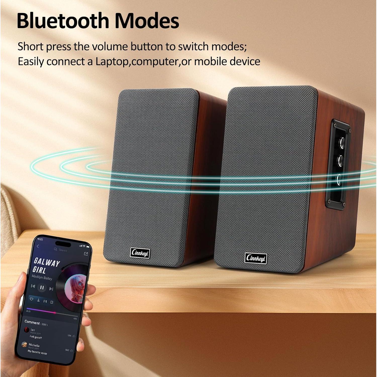 Altavoces de Estantería Cinnkeyi C5205 50W Bluetooth 2.0