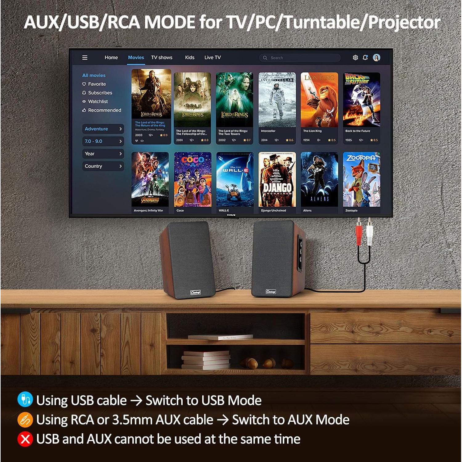 Altavoces de Estantería Cinnkeyi C5205 50W Bluetooth 2.0