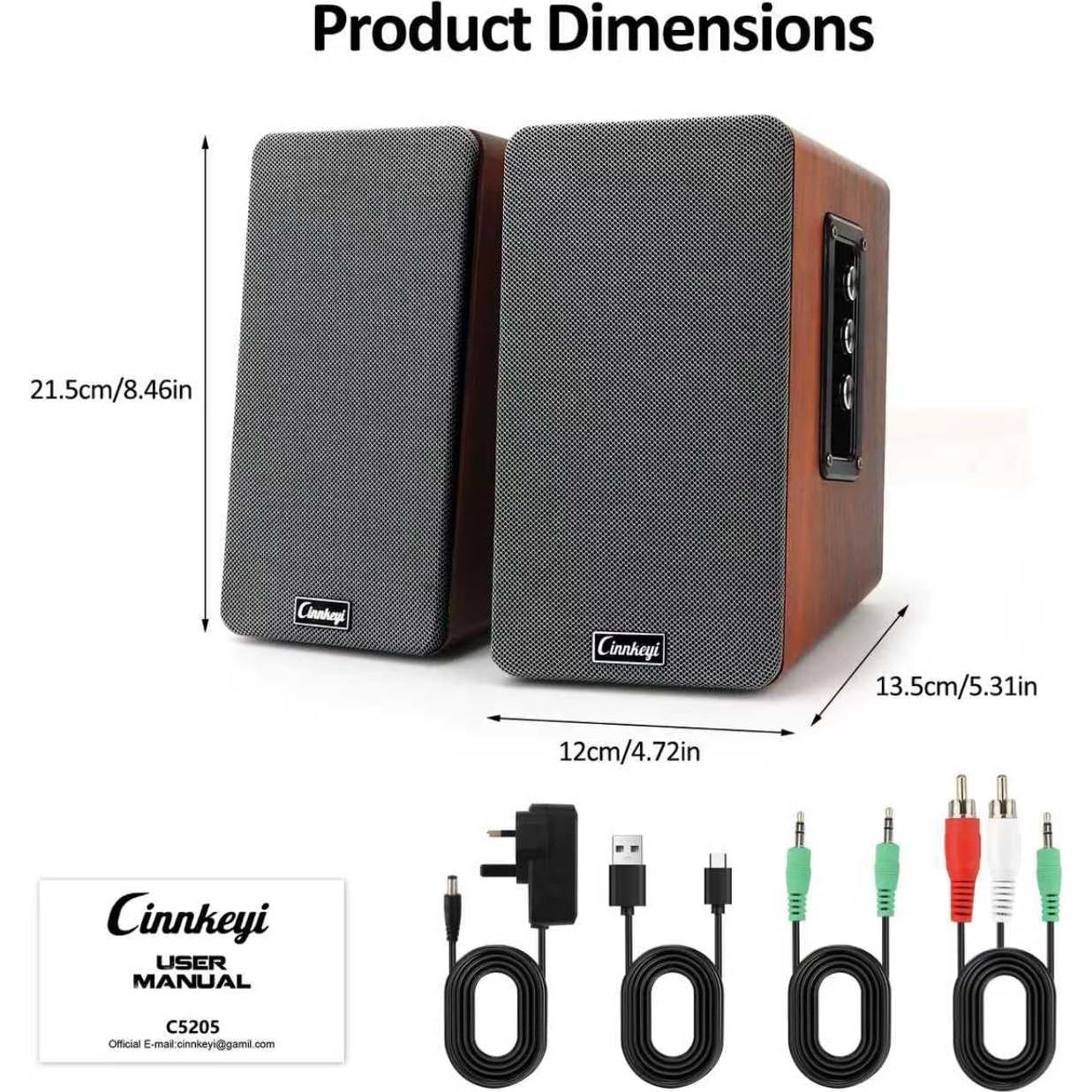 Altavoces de Estantería Cinnkeyi C5205 50W Bluetooth 2.0