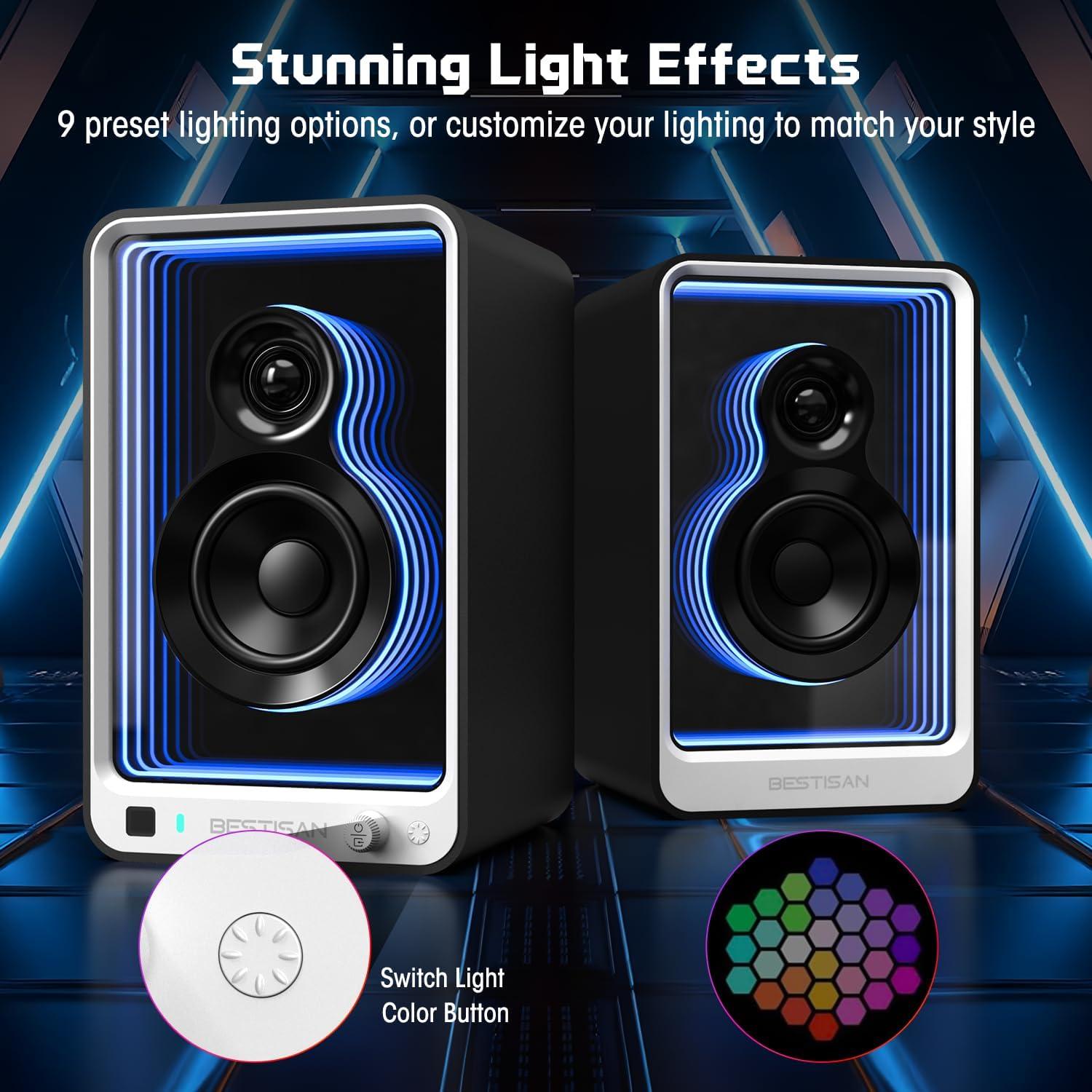 Altavoces de Estantería Activos BESTISAN SR15 50W con Bluetooth 5.2