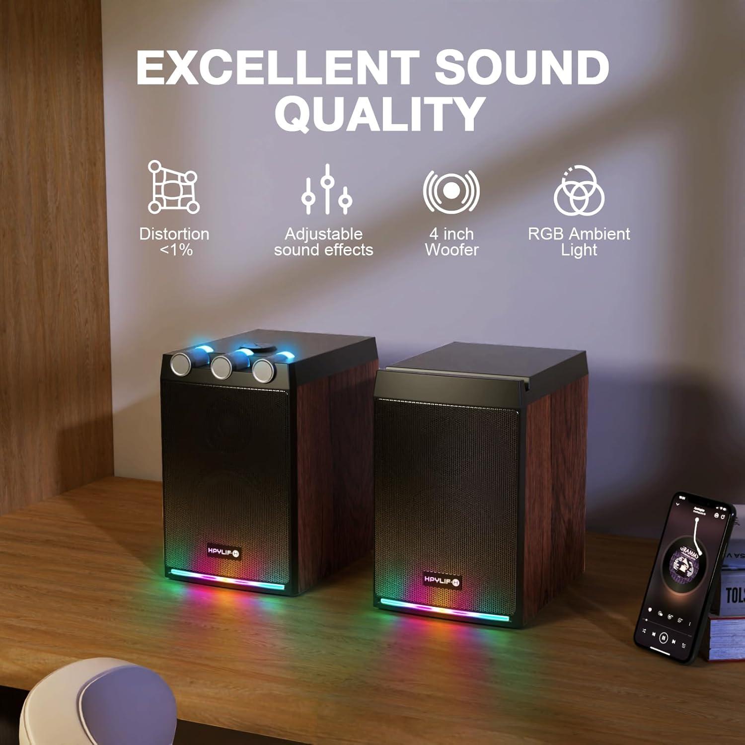 Altavoces de Estantería SWTOIPIG SL-70 100W Bluetooth con Subwoofer