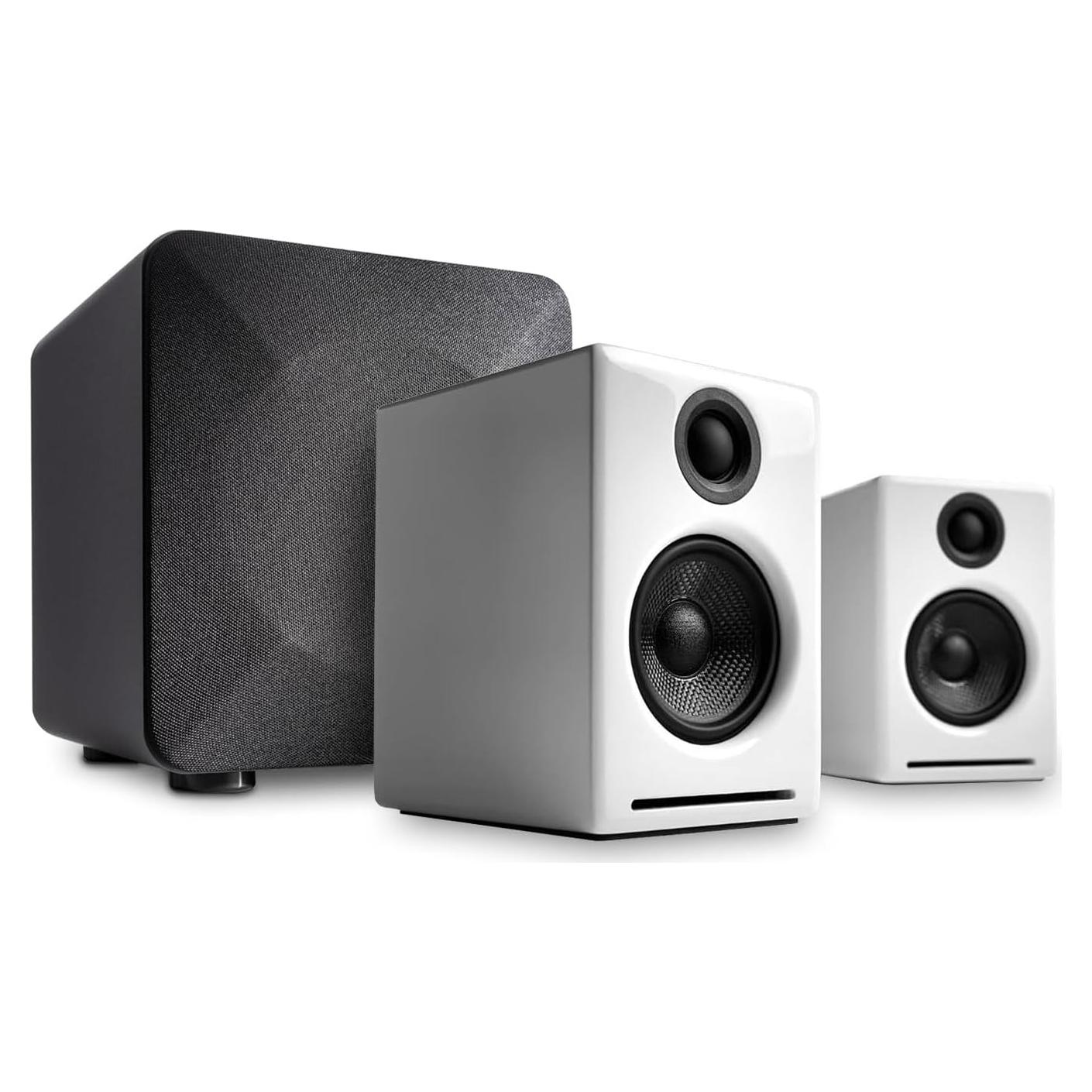 Altavoces Estantería Audioengine A2+ Blancos con Subwoofer S6