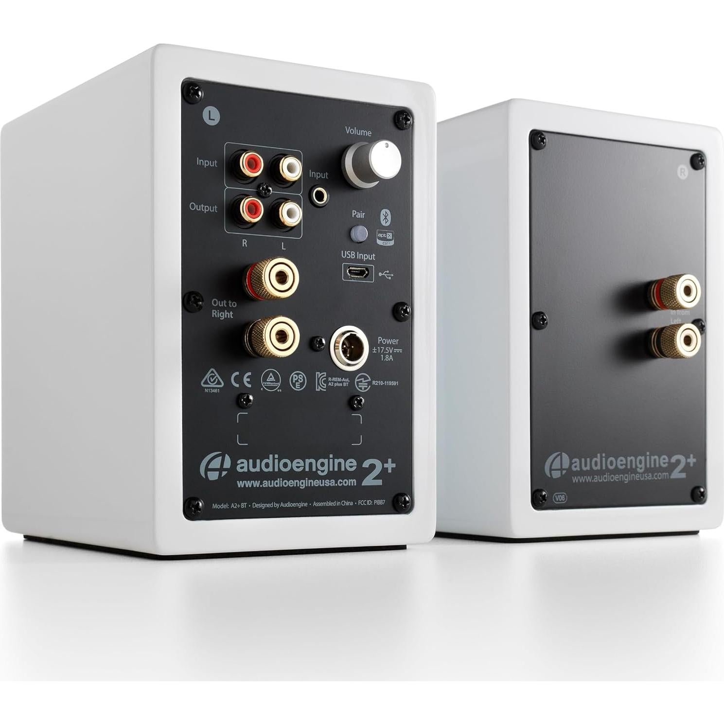 Altavoces Estantería Audioengine A2+ Blancos con Subwoofer S6