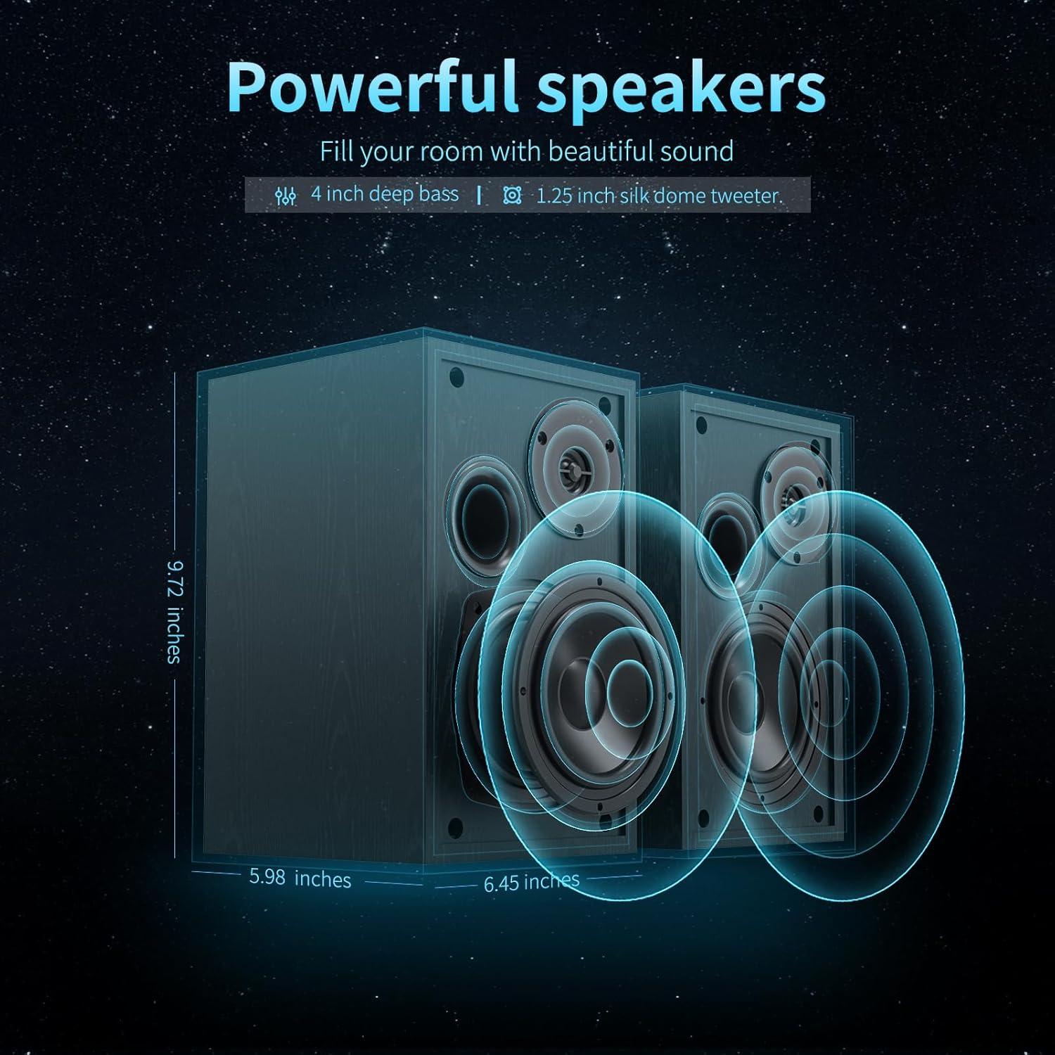 Altavoces de Estantería Bluetooth BESTISAN SR02 4" 50W