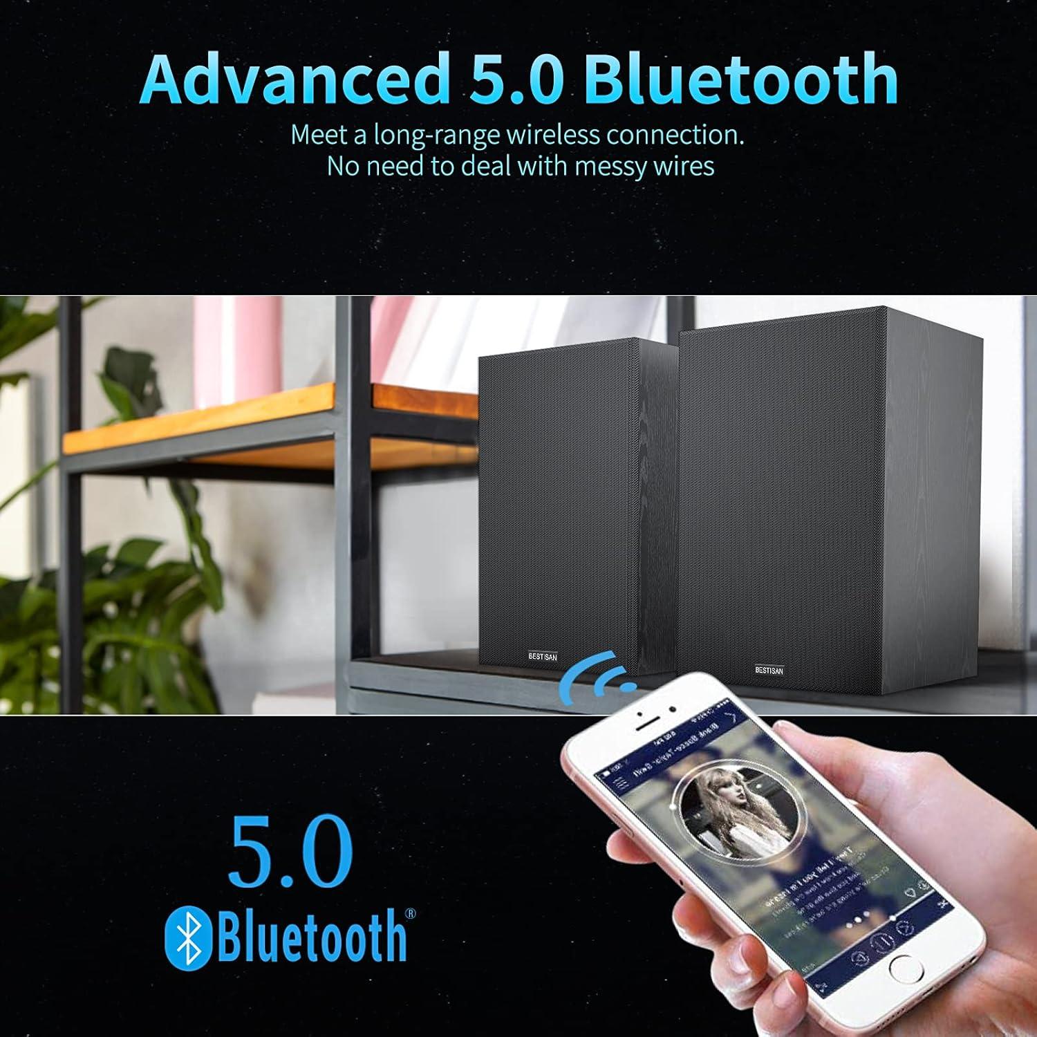 Altavoces de Estantería Bluetooth BESTISAN SR02 4" 50W