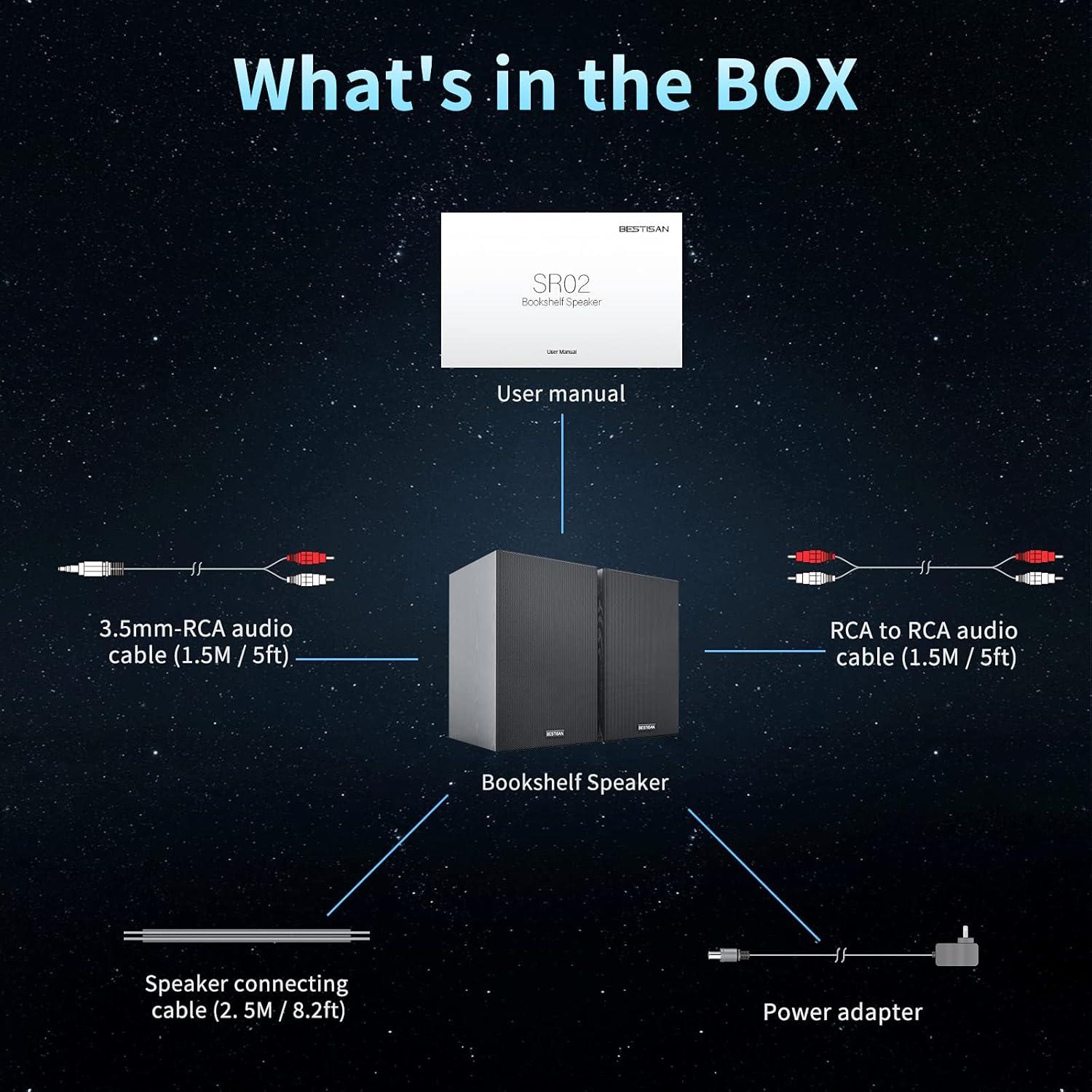 Altavoces de Estantería Bluetooth BESTISAN SR02 4" 50W