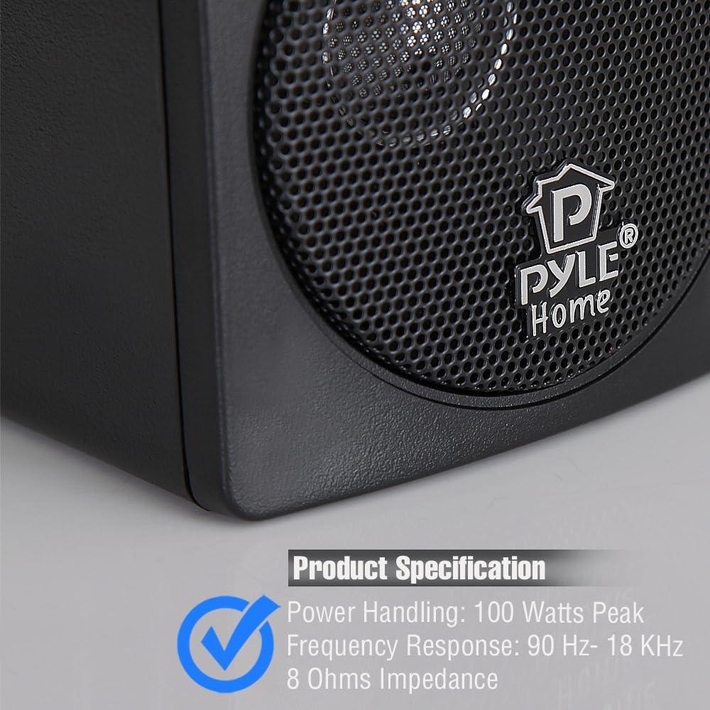 Altavoces de Estantería Pyle Home PCB3BK 100W 3" Negro - Par