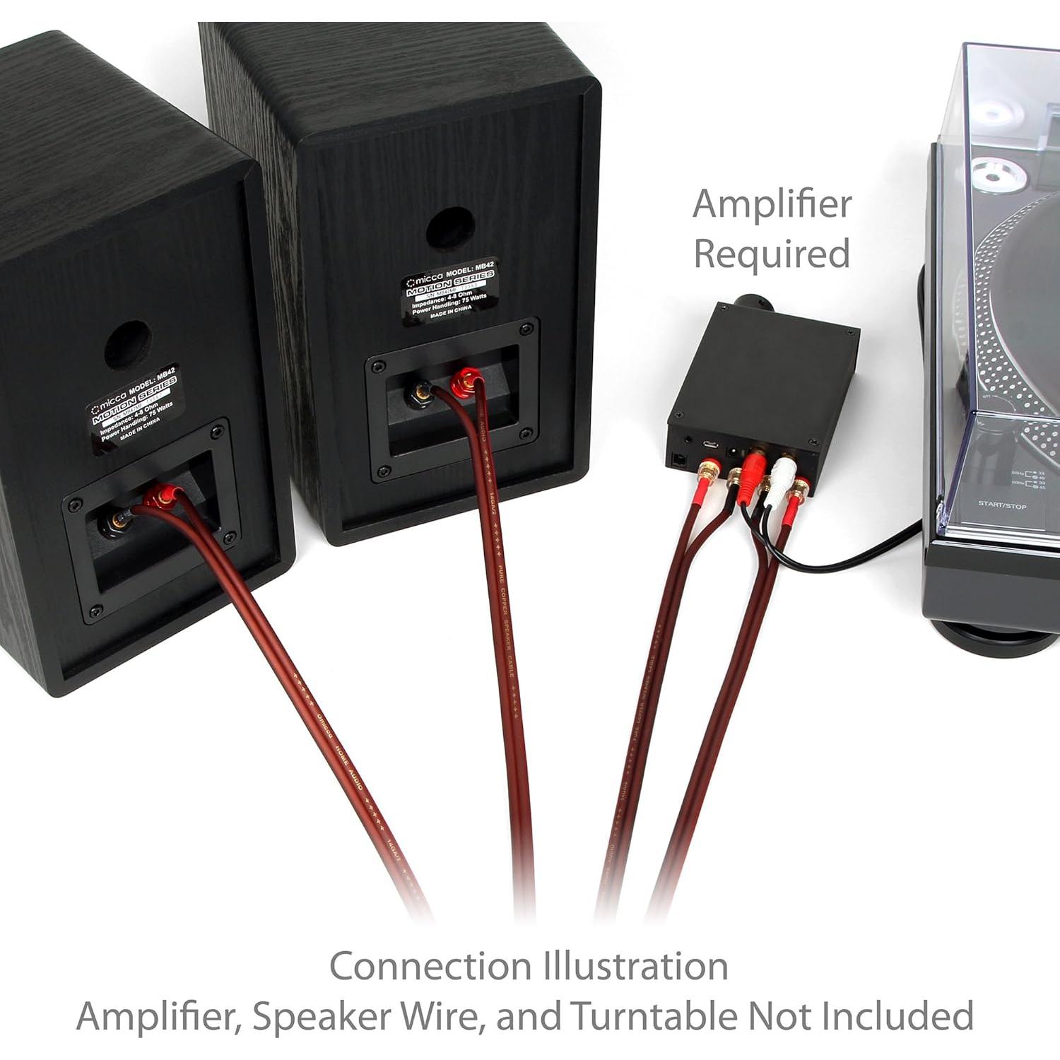 Altavoces de Estantería Micca MB42 Pasivos 2 Vías 75W Negro