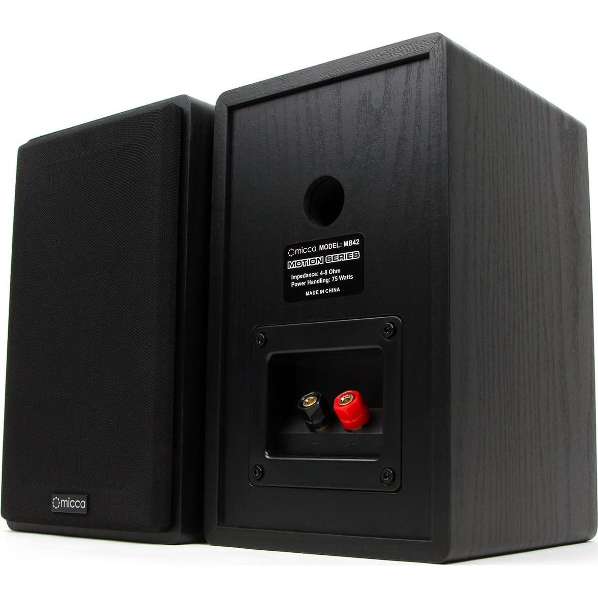 Altavoces de Estantería Micca MB42 Pasivos 2 Vías 75W Negro