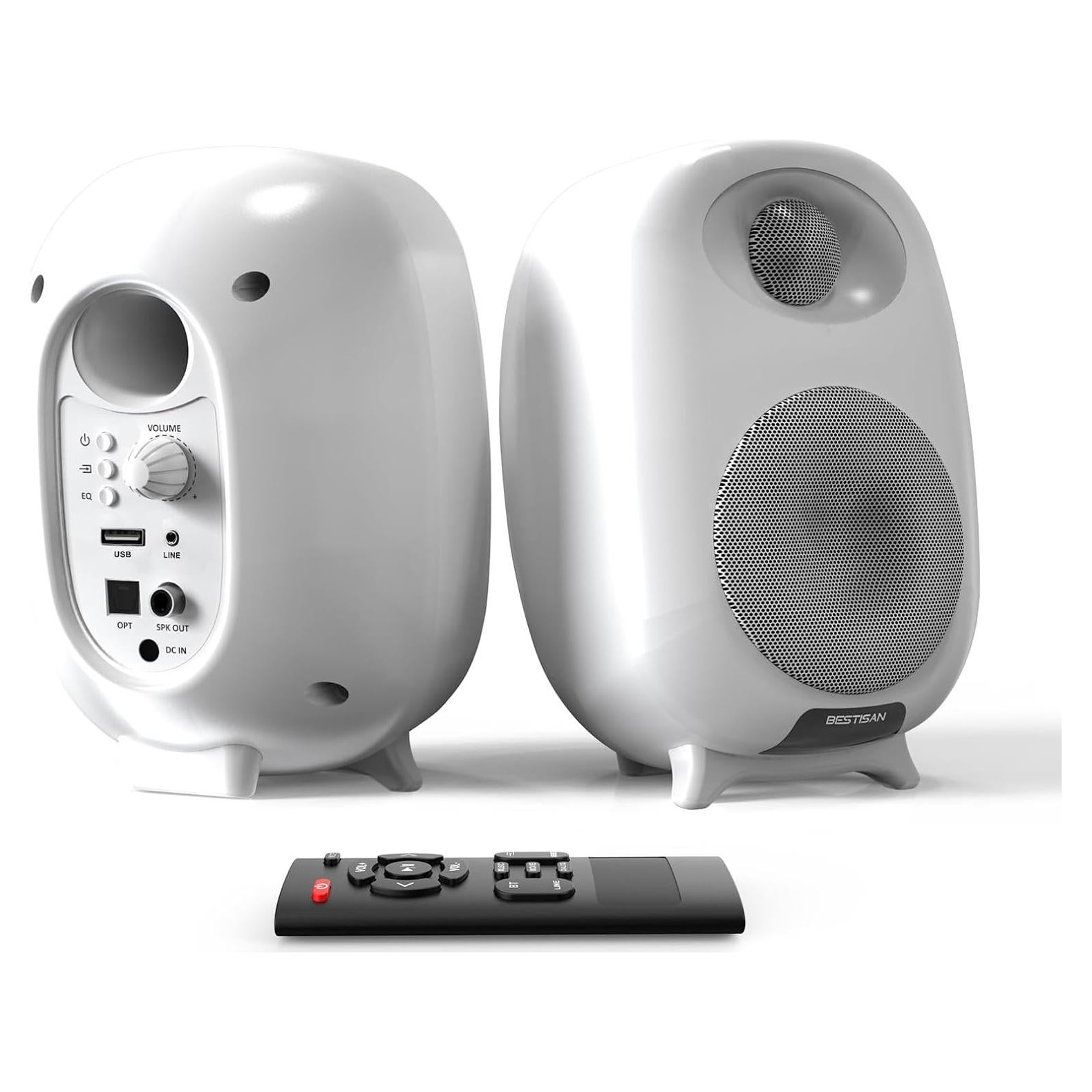Altavoces de Estantería Bluetooth BESTISAN SR06 4" Blanco