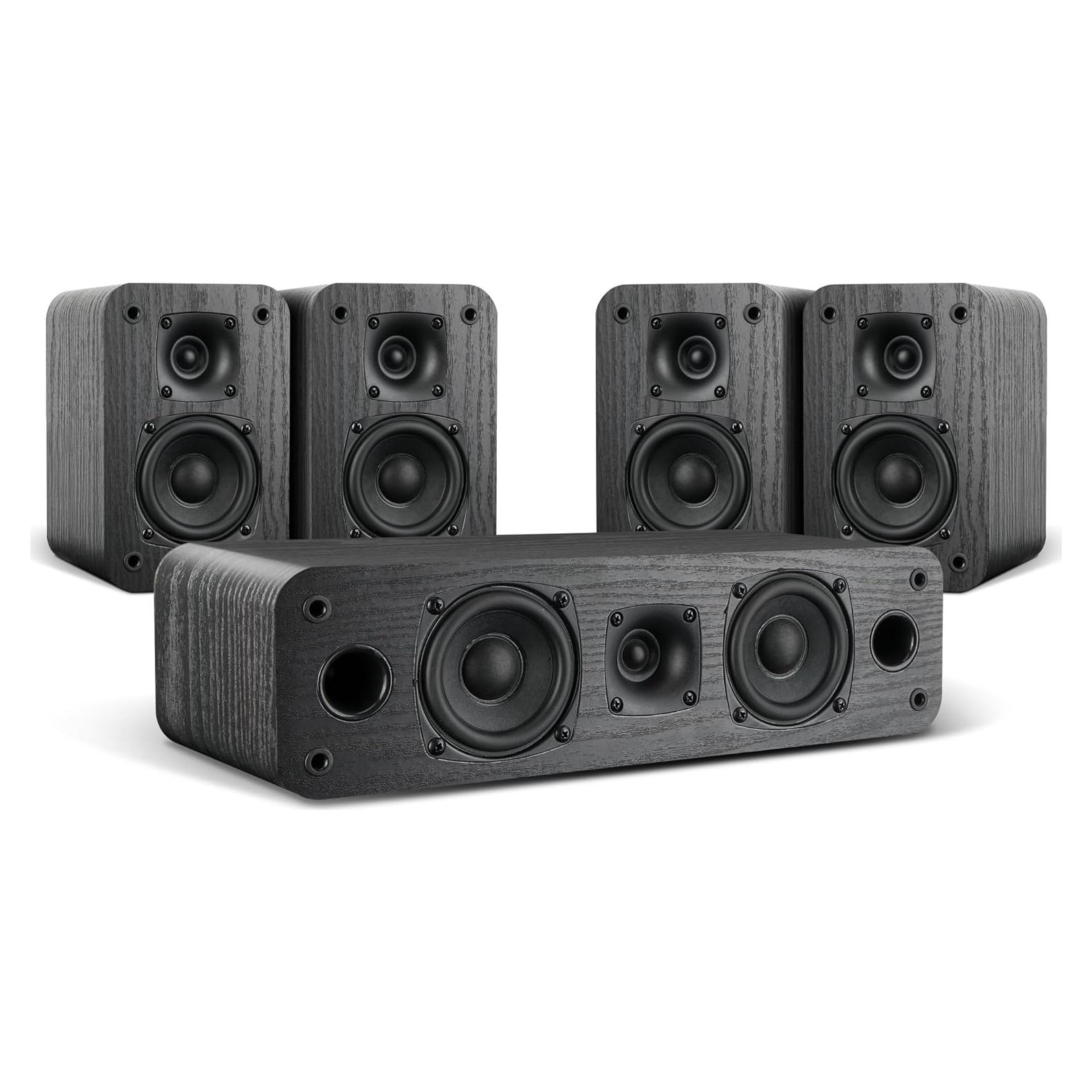 Sistema de Cine en Casa Saiyin 5.0, 100W, 5 Altavoces Pasivos